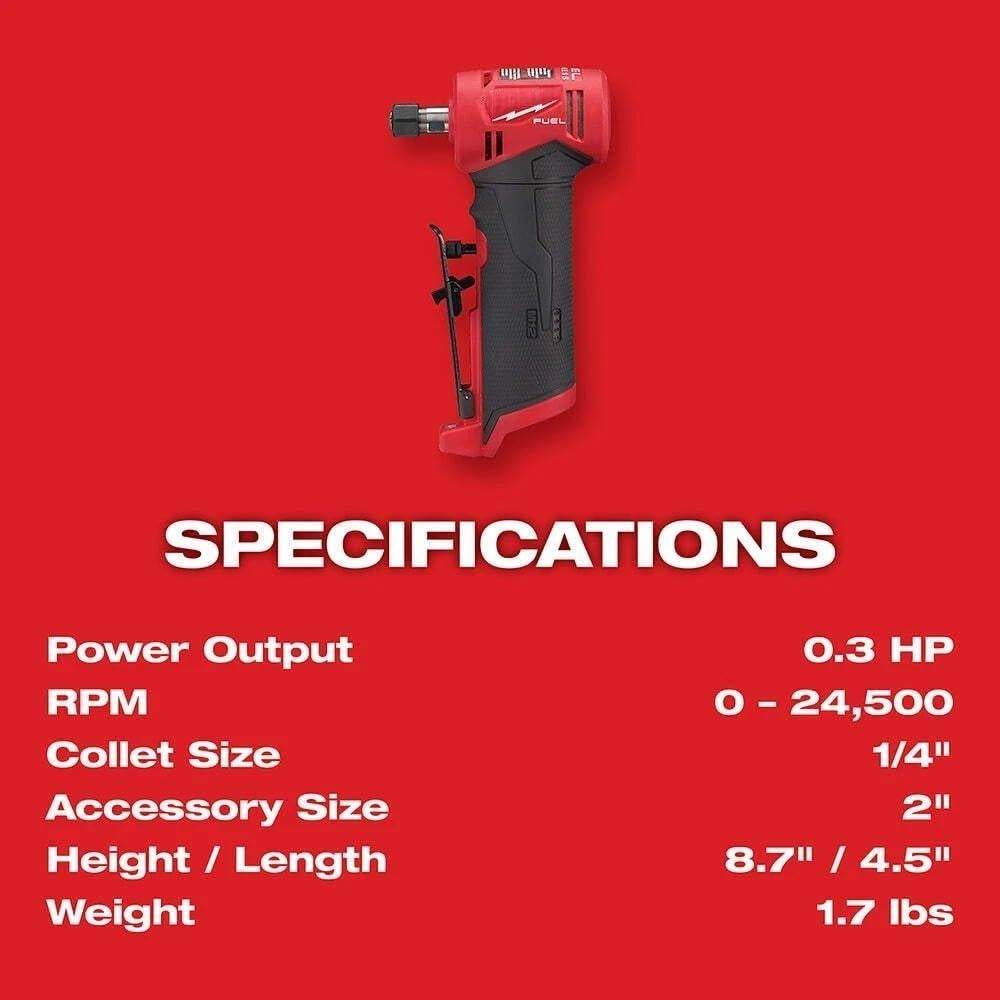 Amoladora de Eje en Ángulo Derecho Milwaukee M12 FUEL 12V