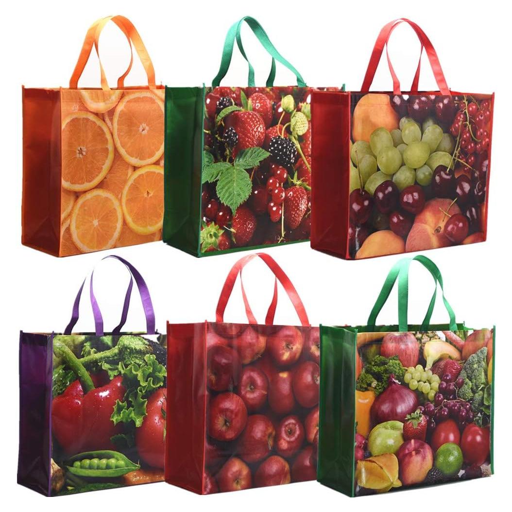 Bolsas de Compras Reutilizables FENELY 6 Piezas Grandes Ecológicas