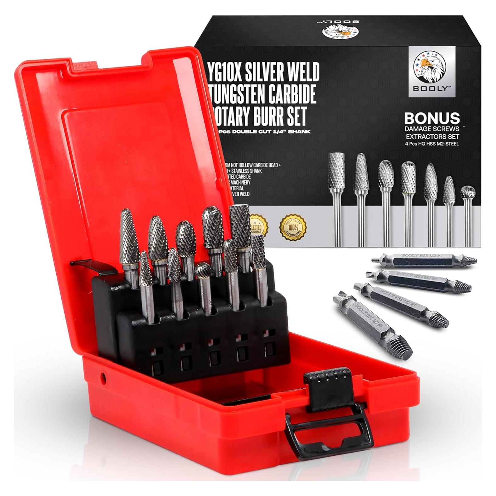 Juego de Puntas de Amoladora BOOLY 10 Piezas Carburo Tungsteno