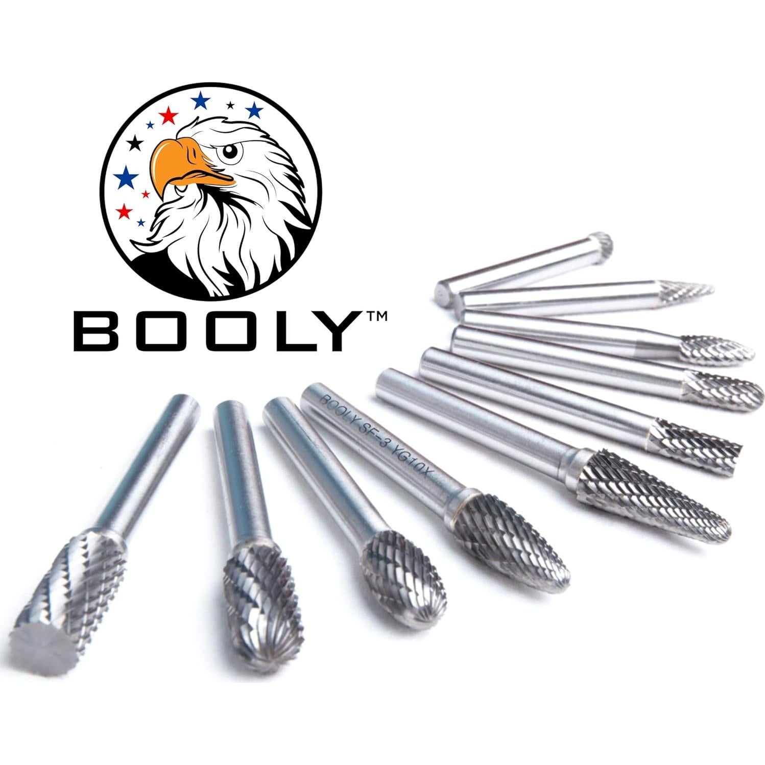 Juego de Puntas de Amoladora BOOLY 10 Piezas Carburo Tungsteno