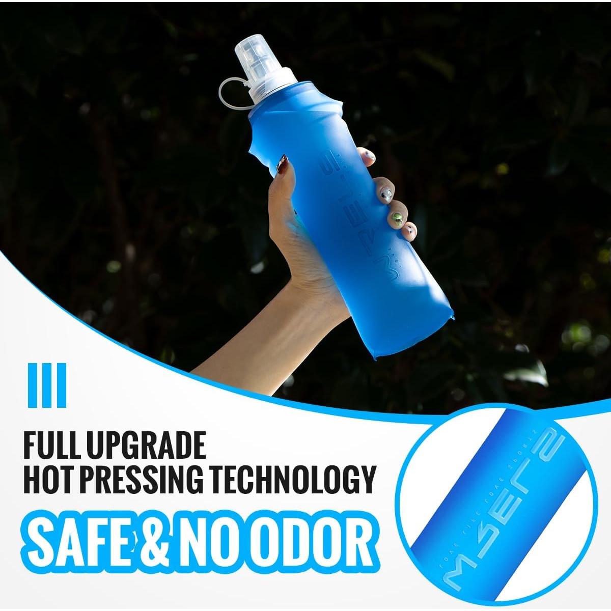 Botella de Agua Plegable WRELS 150ml - 2 Paquetes Azul Oscuro