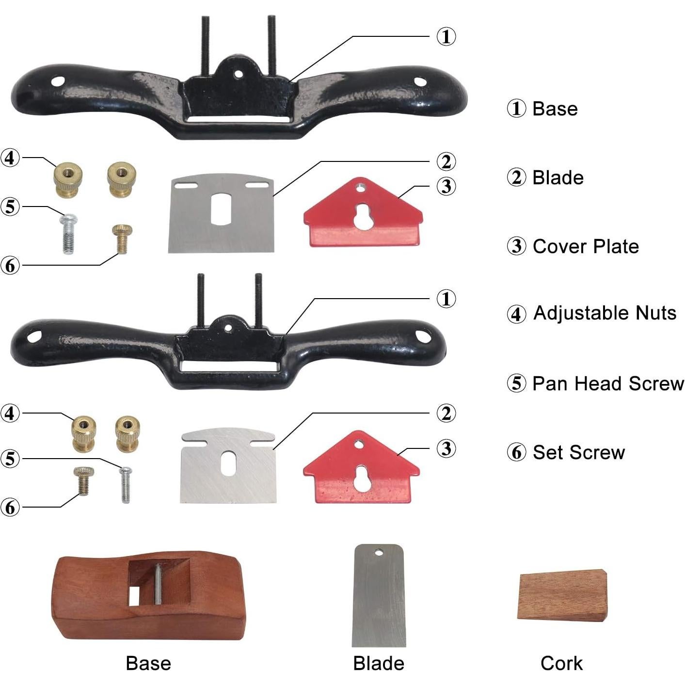 Afilador Ajustable Boeray + 4 Cuchillas + Plano Carpintería