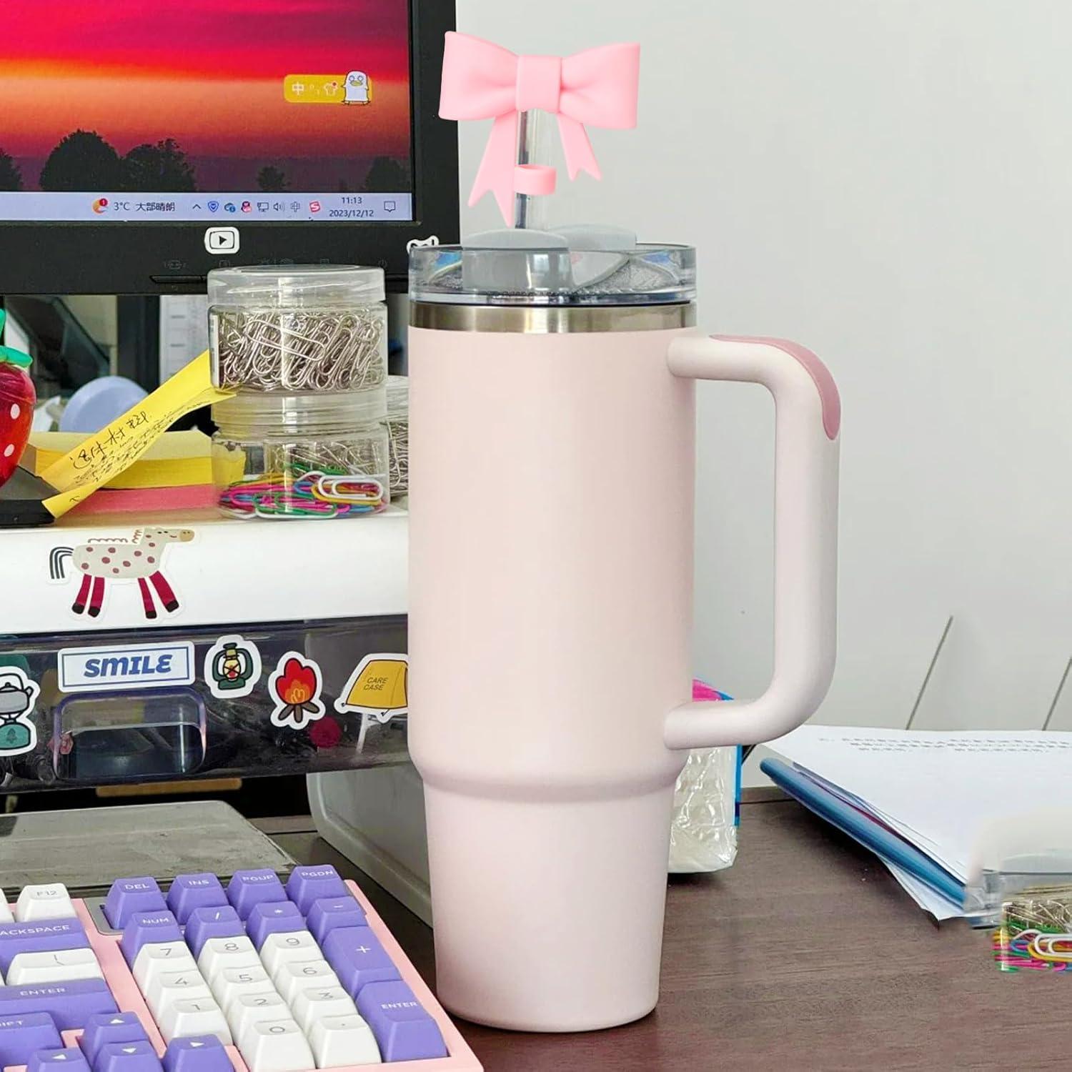 Cubierta de paja reutilizable Jinshining para taza Stanley 30/40 oz