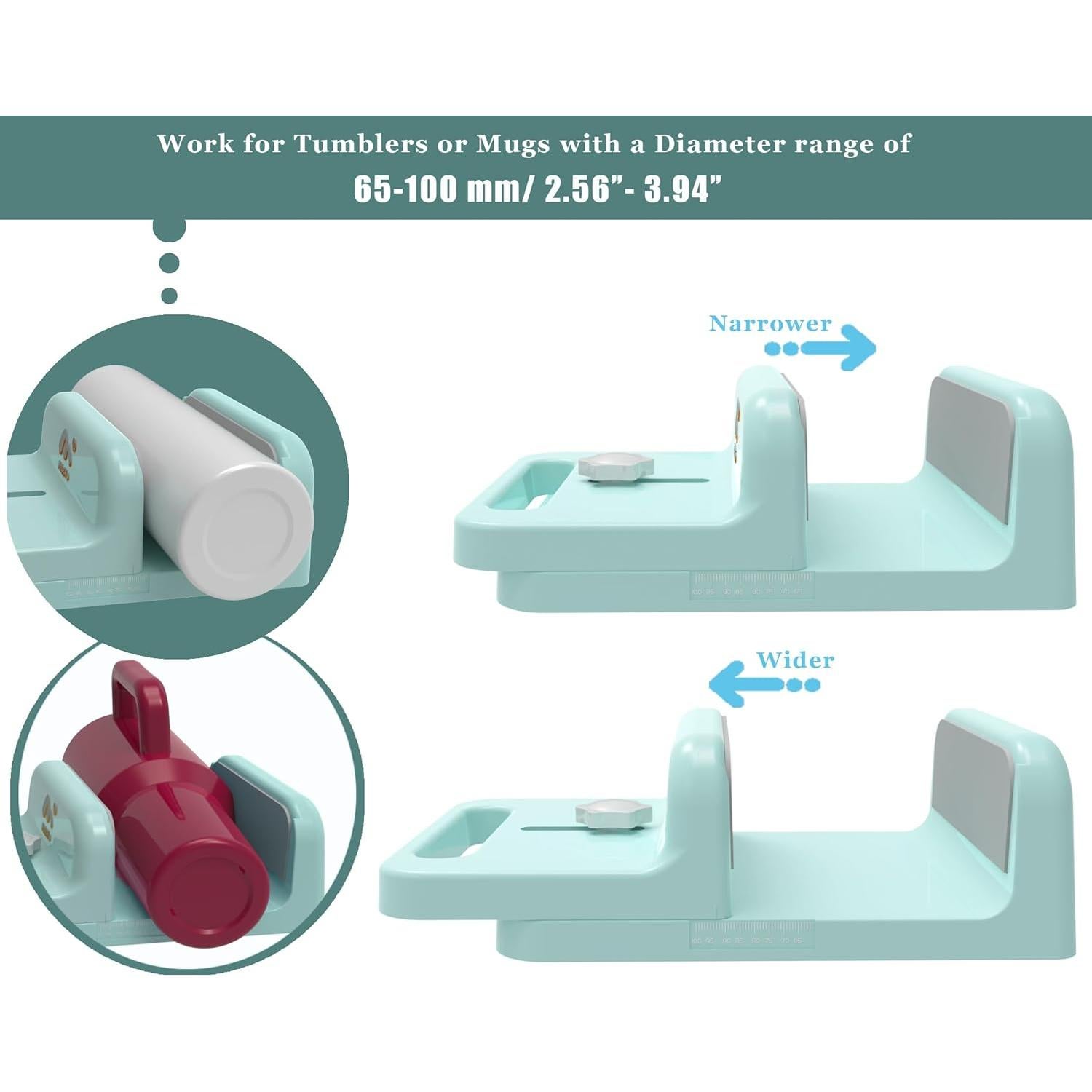 Soporte Ajustable para Vaso MiLefo Verde Azulado 20oz 30oz