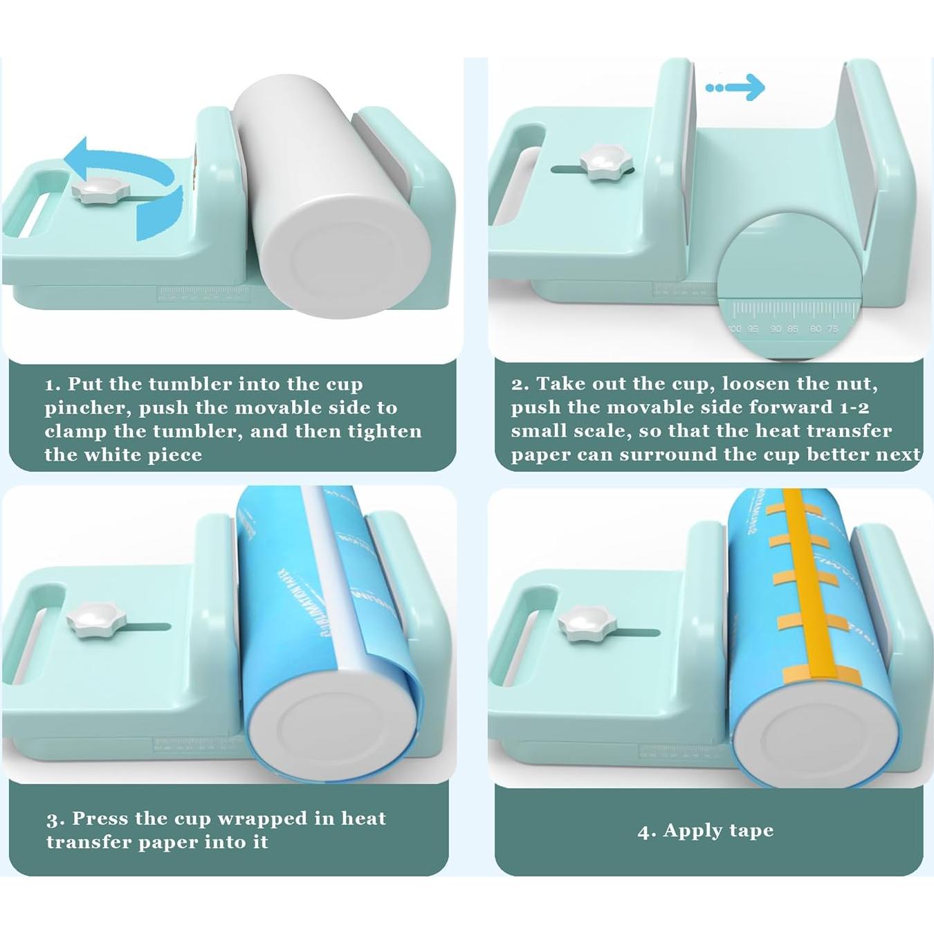 Soporte Ajustable para Vaso MiLefo Verde Azulado 20oz 30oz