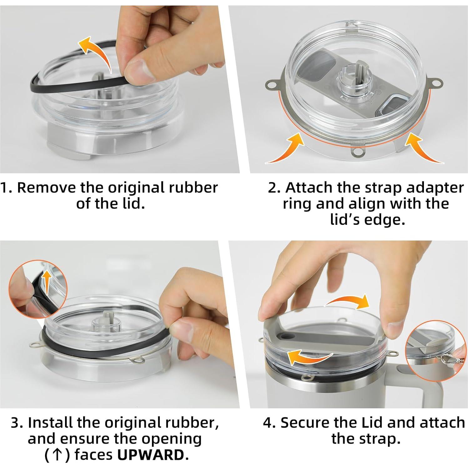 Juego de Accesorios para Tazas WUQID 40oz Crema con Correa