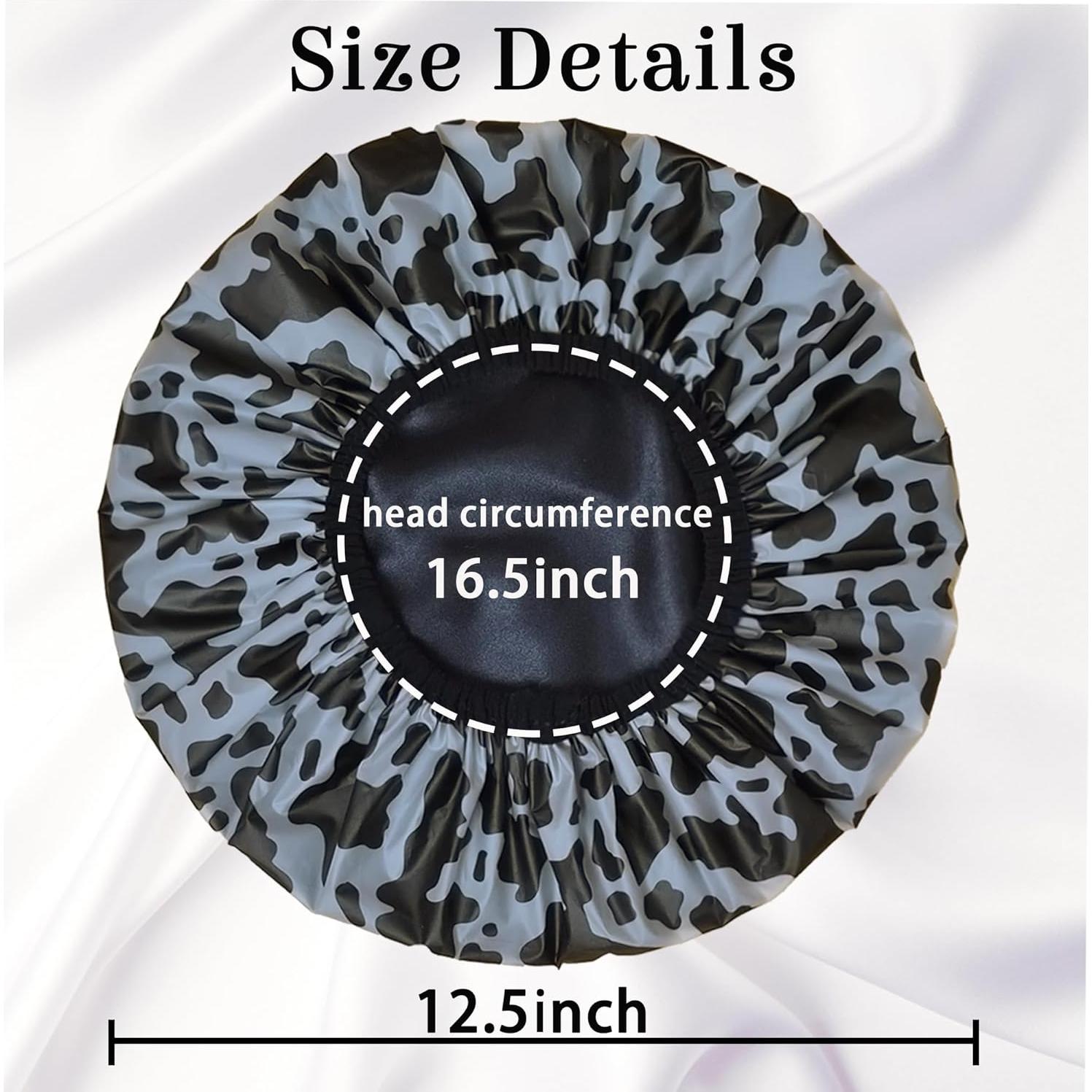 Gorro de Ducha Reutilizable Impermeable Choshion Rayas de Vaca