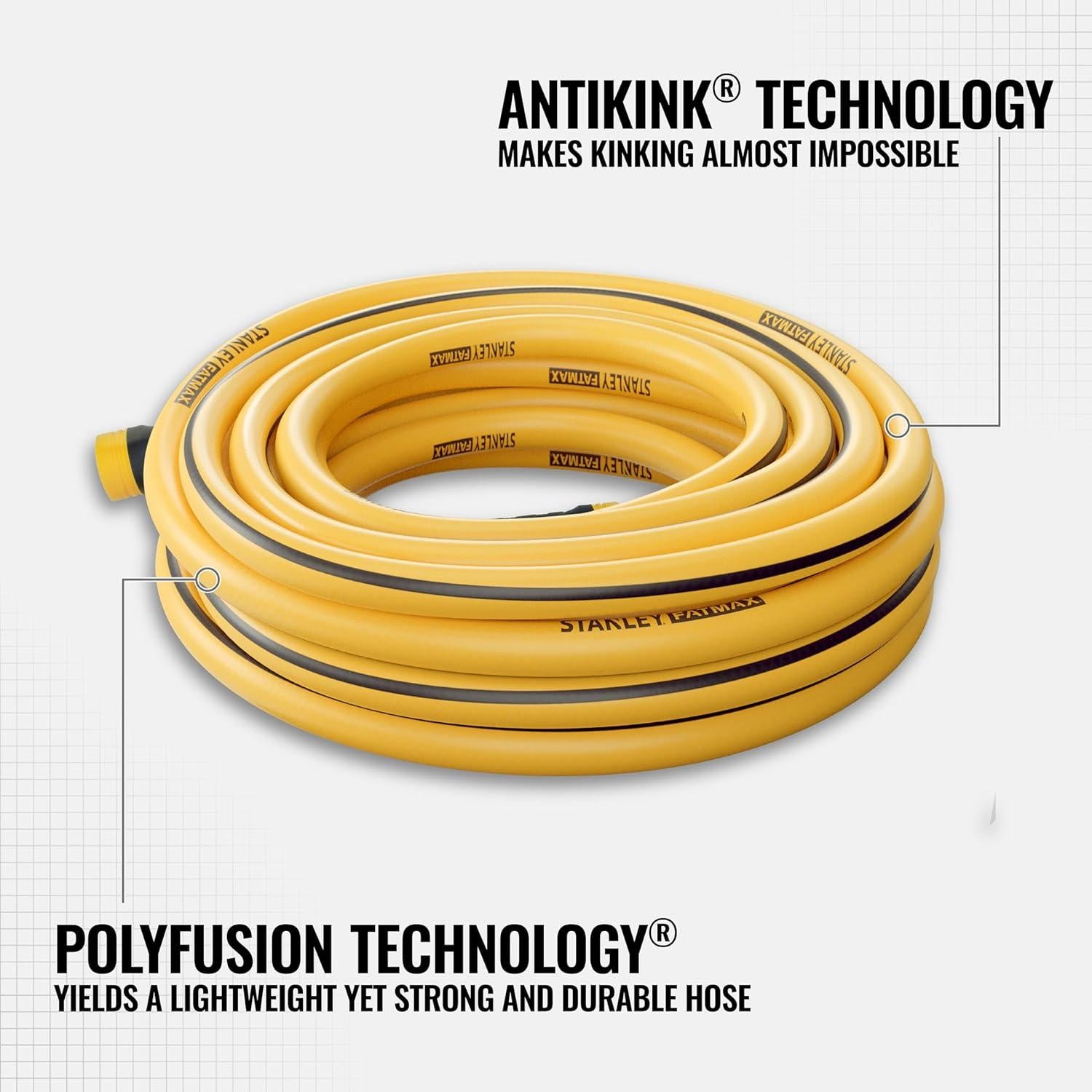 Manguera de Jardín Stanley FATMAX 15.24m x 1.6cm Amarilla