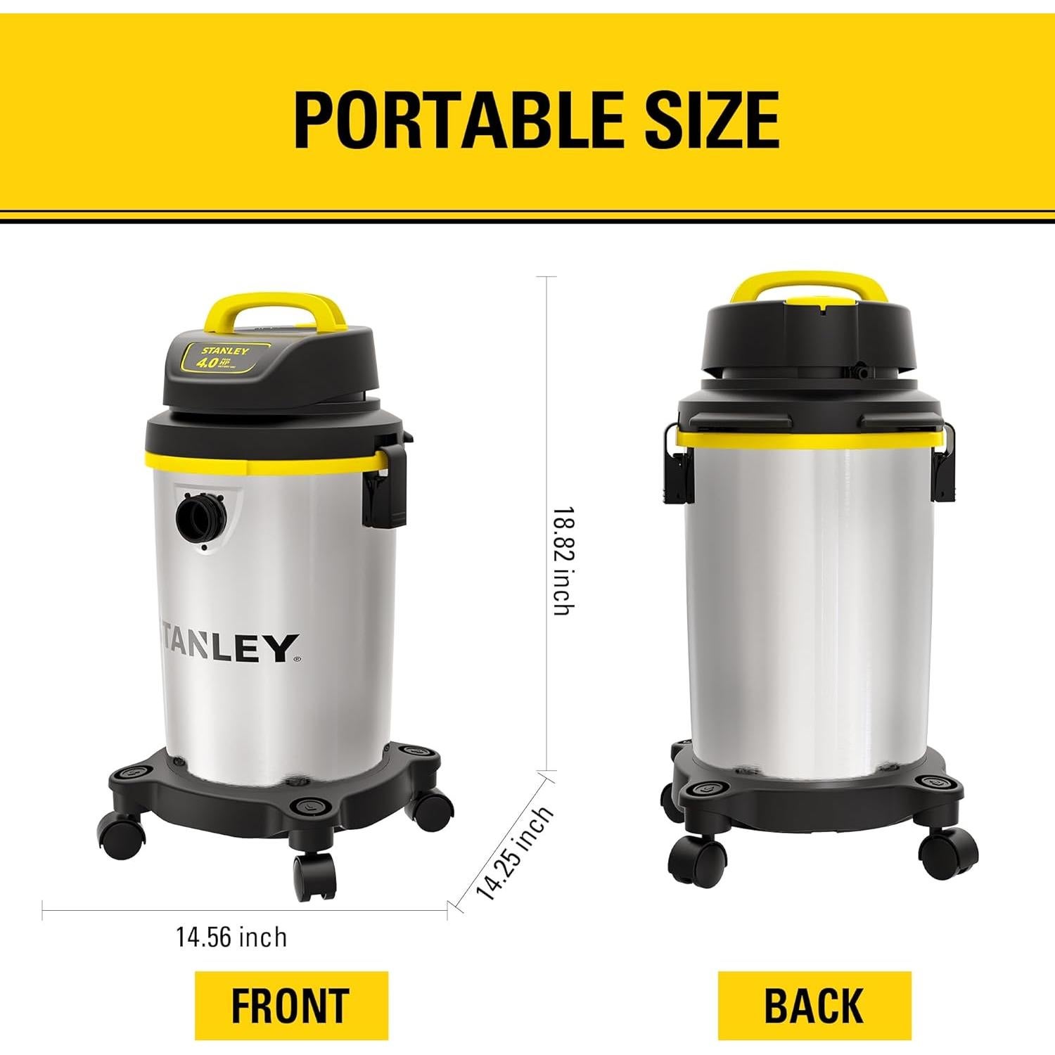 Aspiradora Húmeda/Seca Stanley SL18129 15.14L 4HP Acero Inoxidable