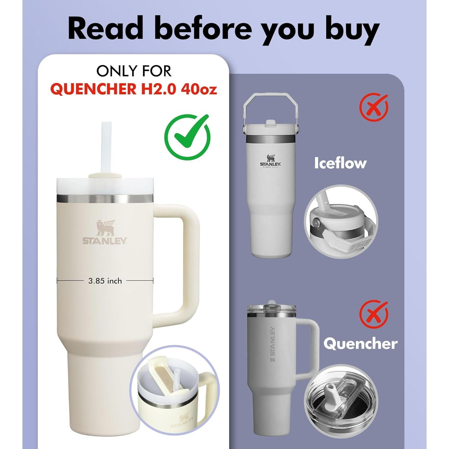 Soporte para Taza Stanley Quencher H2.0 40oz con Imán