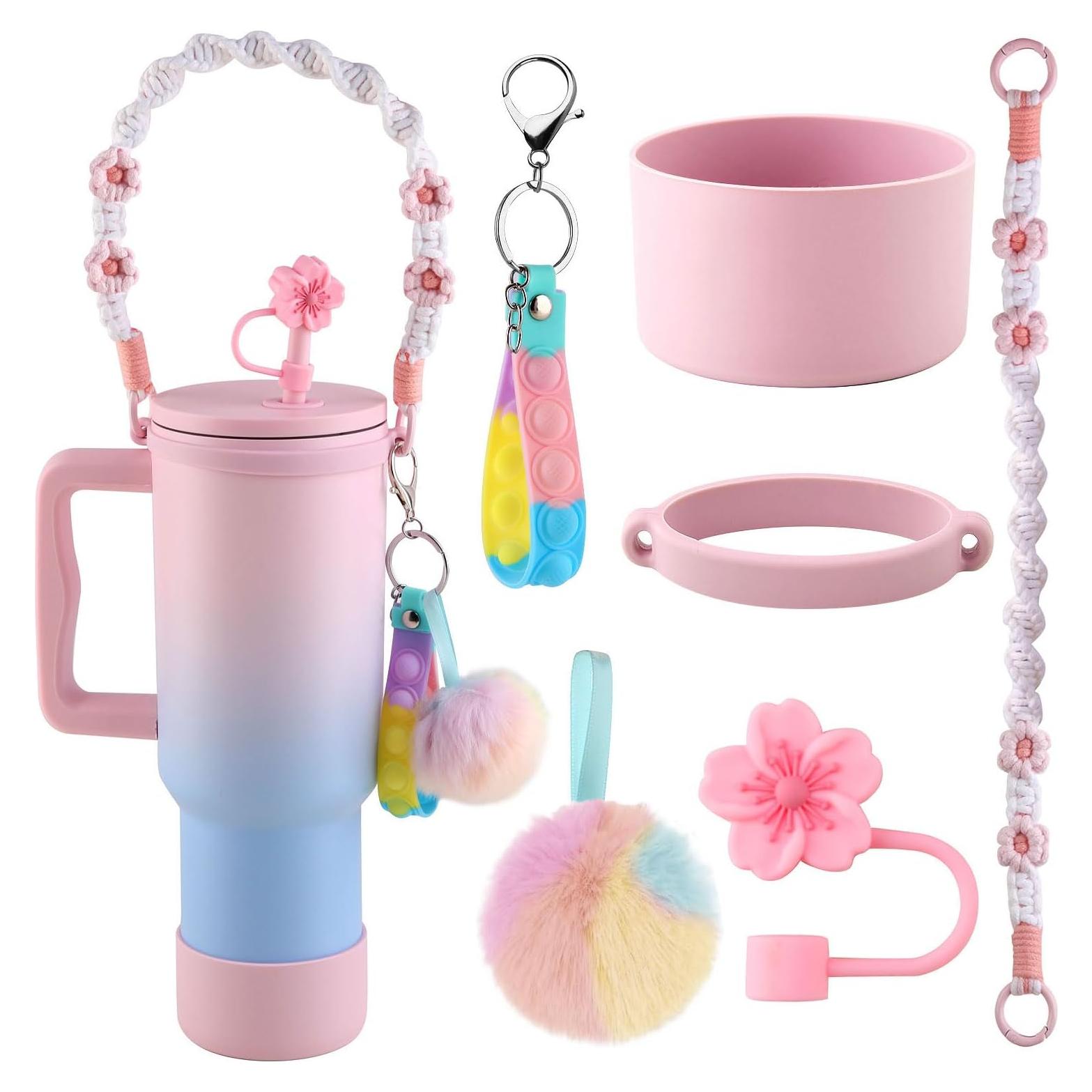 Juego de Accesorios para Taza Stanley Hmobnv 6 Piezas Rosa