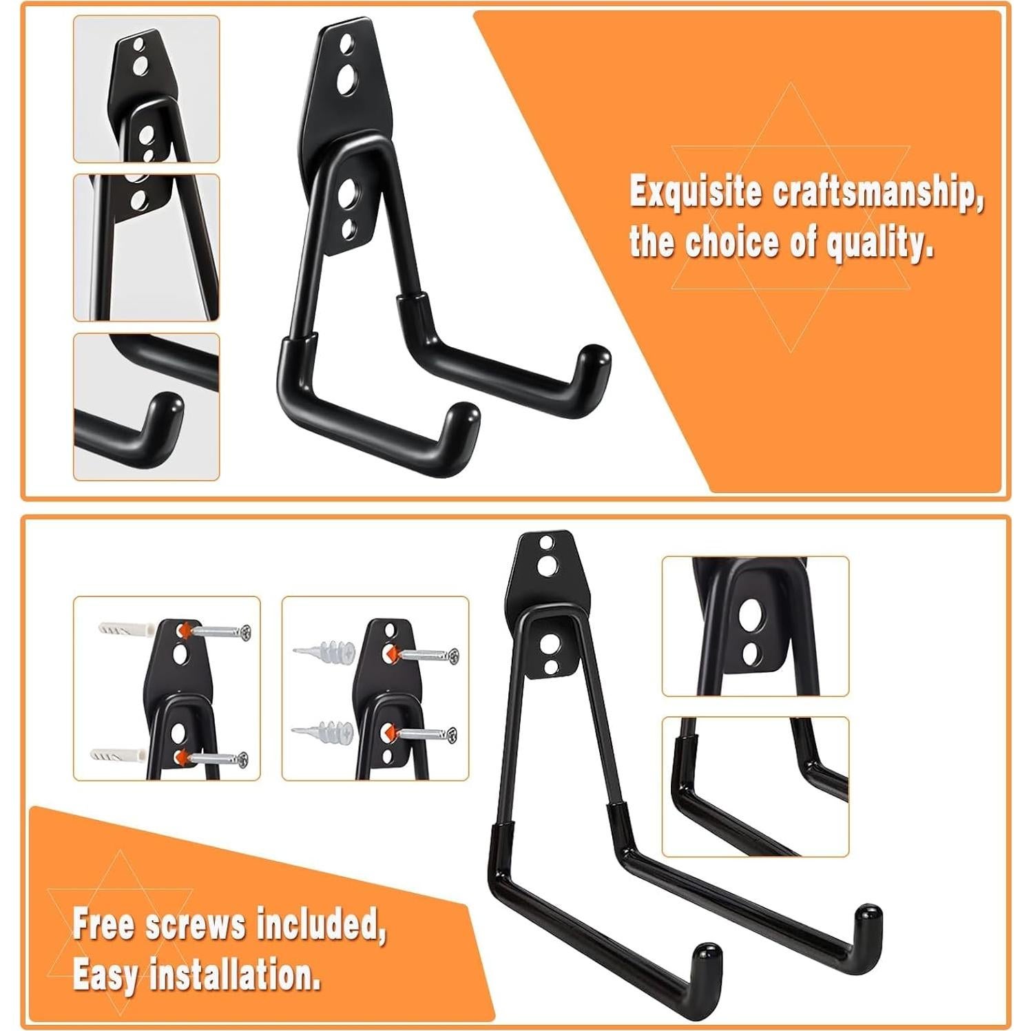 Ganchos para Garaje GUDEMAY 32pcs Alta Resistencia Antideslizante