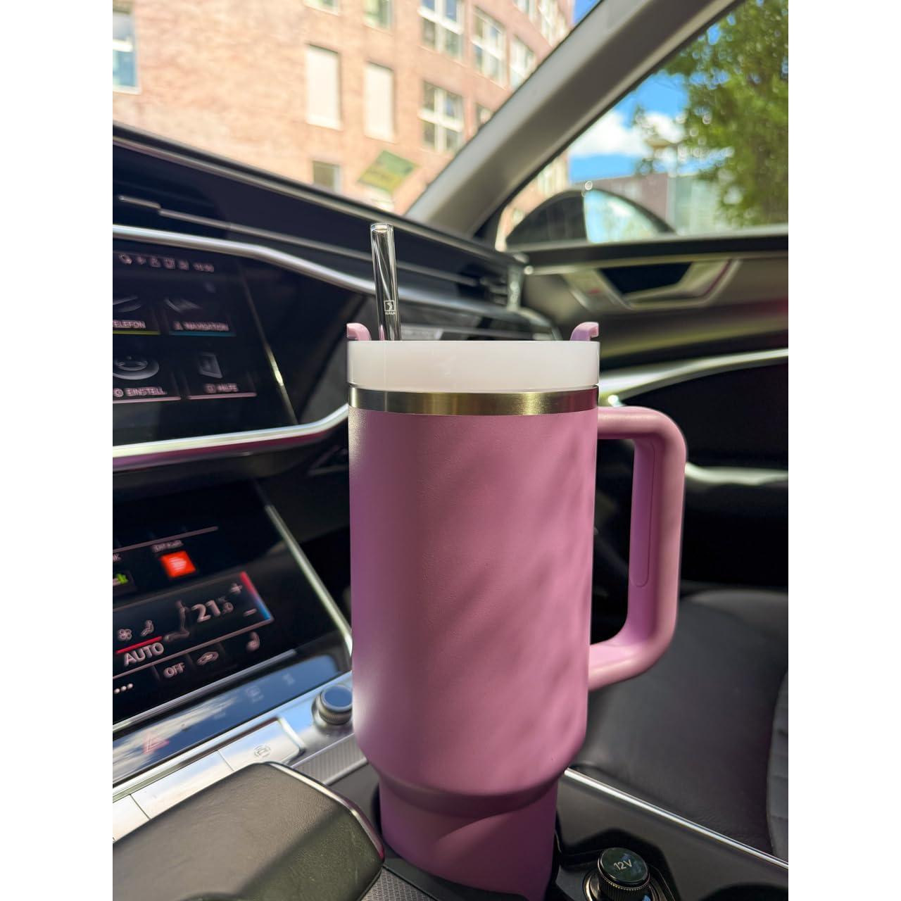 Pajitas de Vidrio HALM 30 cm Reutilizables para Taza Stanley