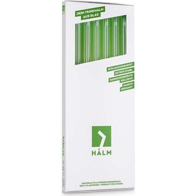 Pajitas de Vidrio HALM 30 cm Reutilizables para Taza Stanley