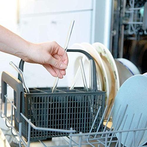 Pajitas de Vidrio HALM 30 cm Reutilizables para Taza Stanley