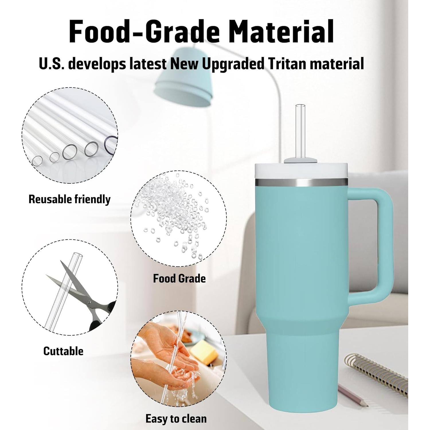 Pajitas Reutilizables PROOCI 30cm Tritan 10 Pcs con Cepillo