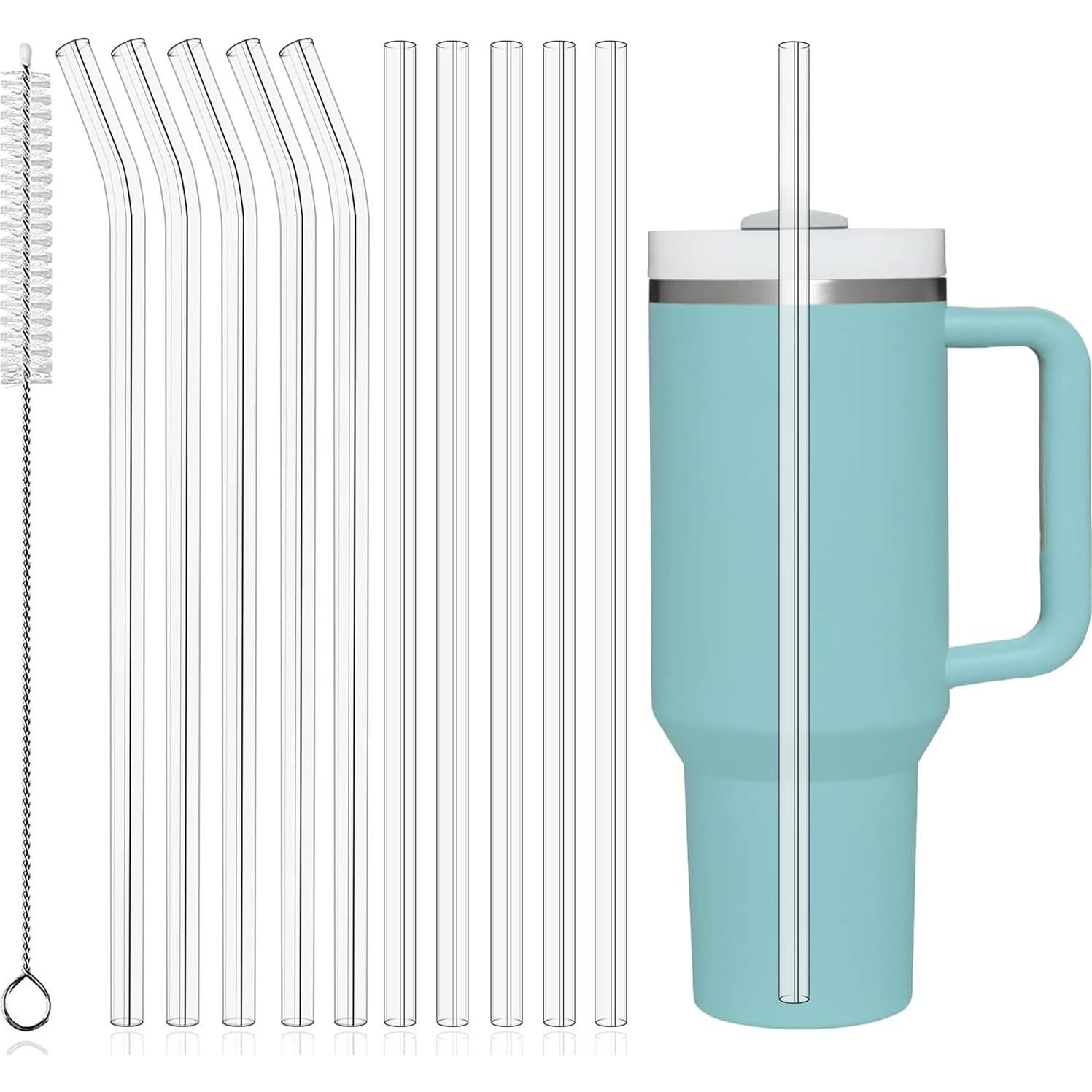 Pajitas Reutilizables PROOCI 30cm Tritan 10 Pcs con Cepillo