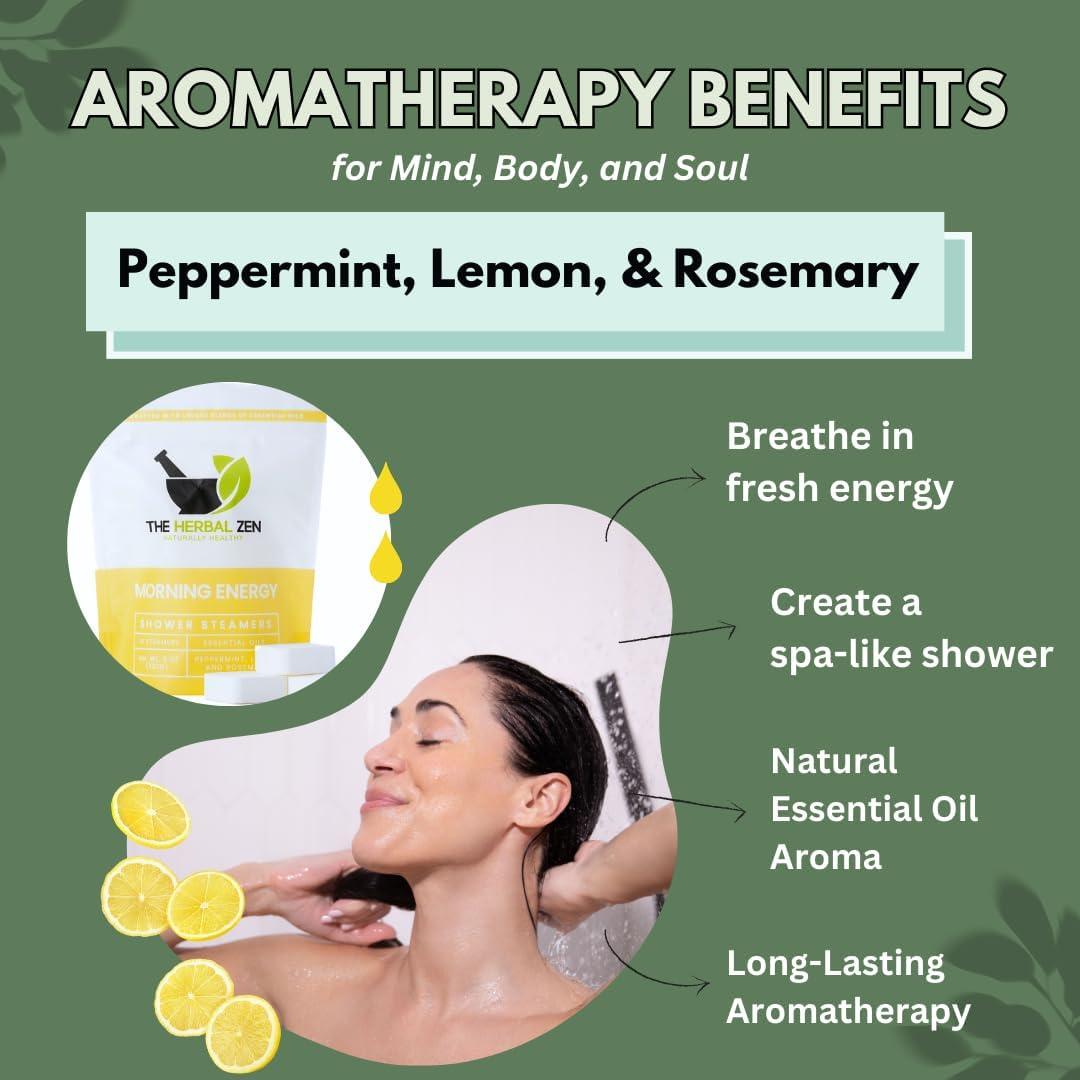 Bombas de Ducha Aromaterapia Energizante Menta y Limón 10 Unidades