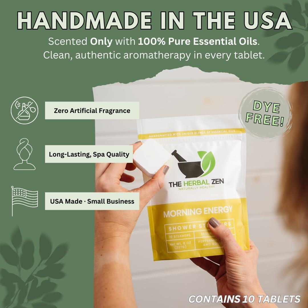 Bombas de Ducha Aromaterapia Energizante Menta y Limón 10 Unidades