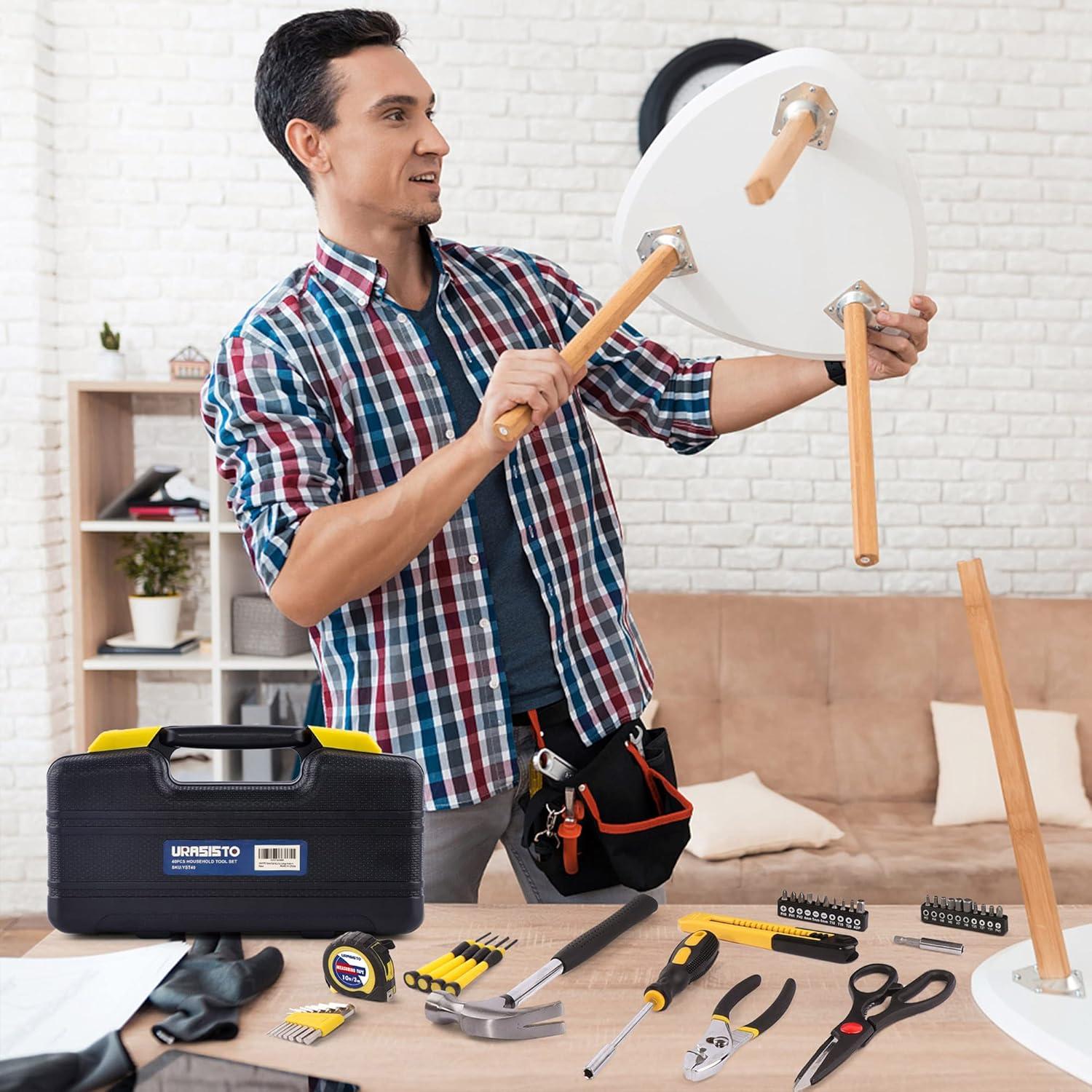 Kit de Herramientas Manuales URASISTO 40 Piezas con Caja