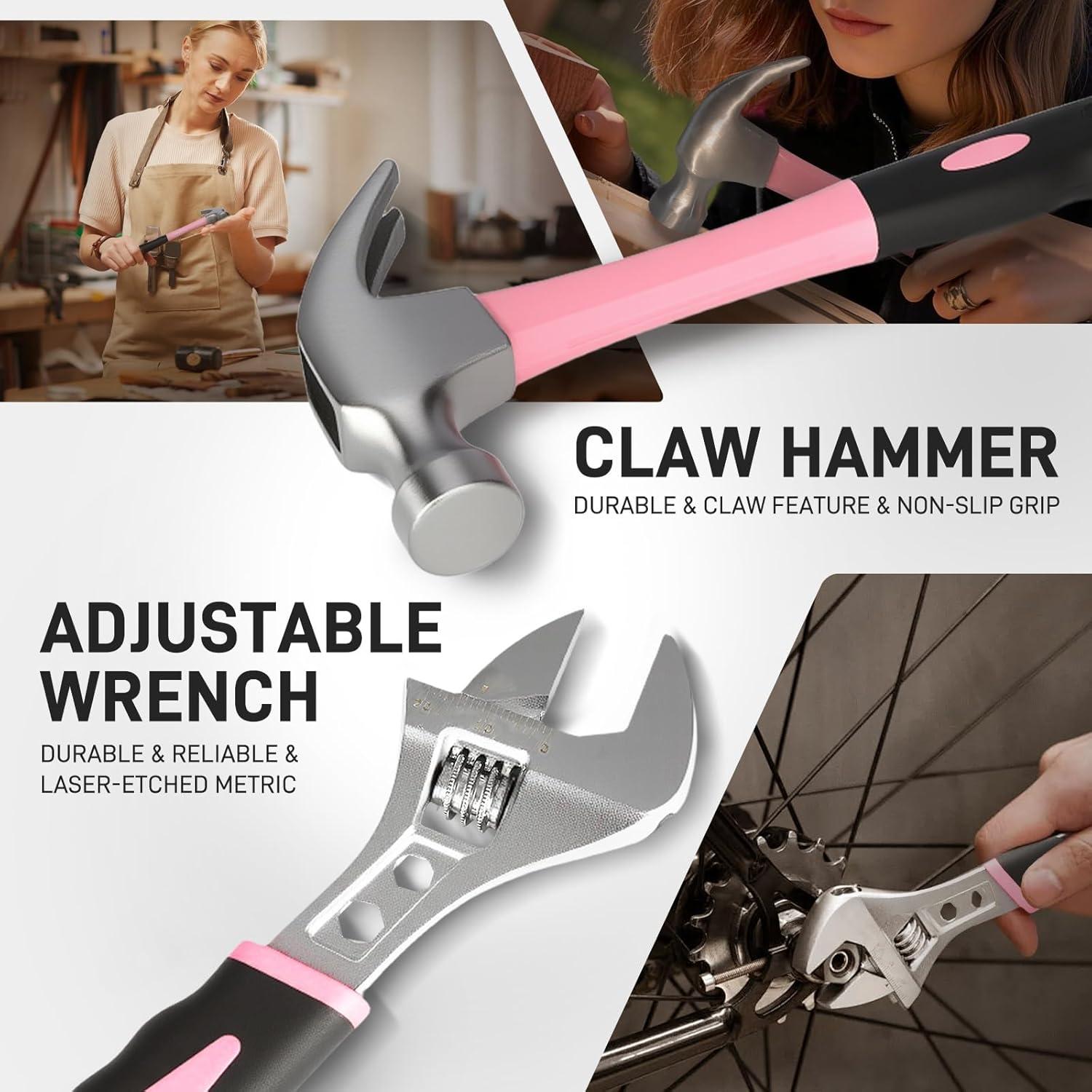 Kit de Herramientas para el Hogar COMOWARE 218 Piezas Rosa