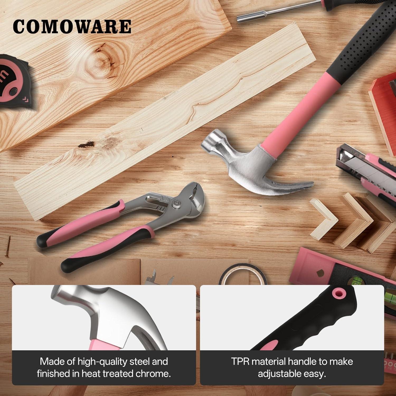 Kit de Herramientas para el Hogar COMOWARE 218 Piezas Rosa