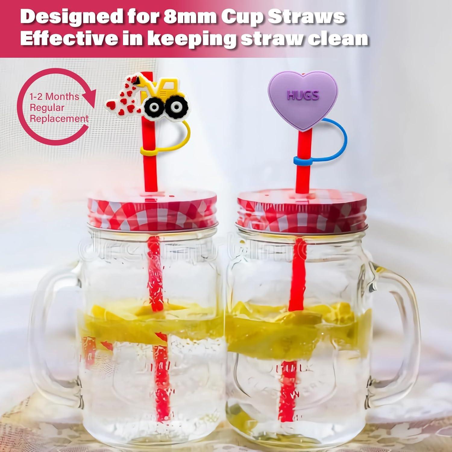 Cubiertas de Popote de Silicona 10mm 9PCS San Valentín Linmaya