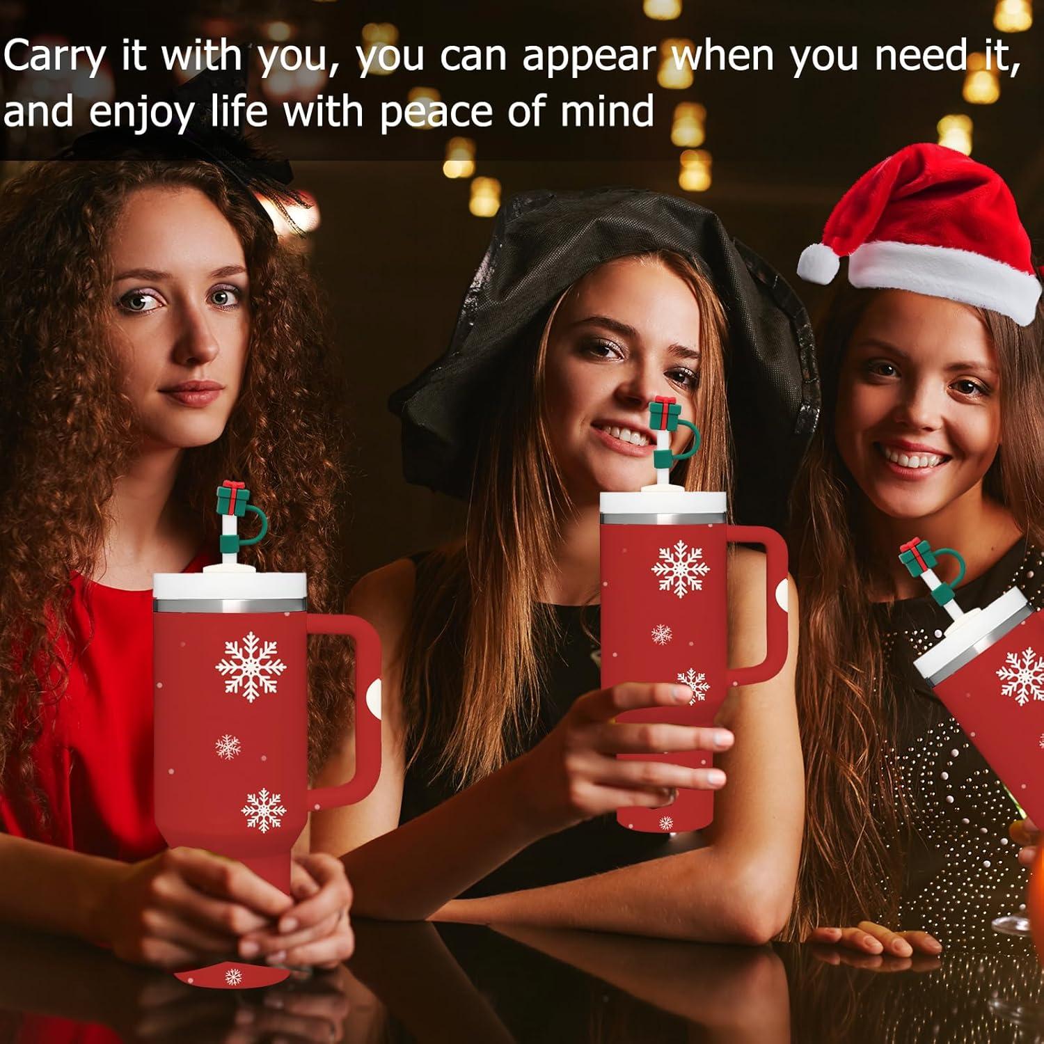 Cubierta de Popote de Navidad 6PCS Charmark Silicona 10mm