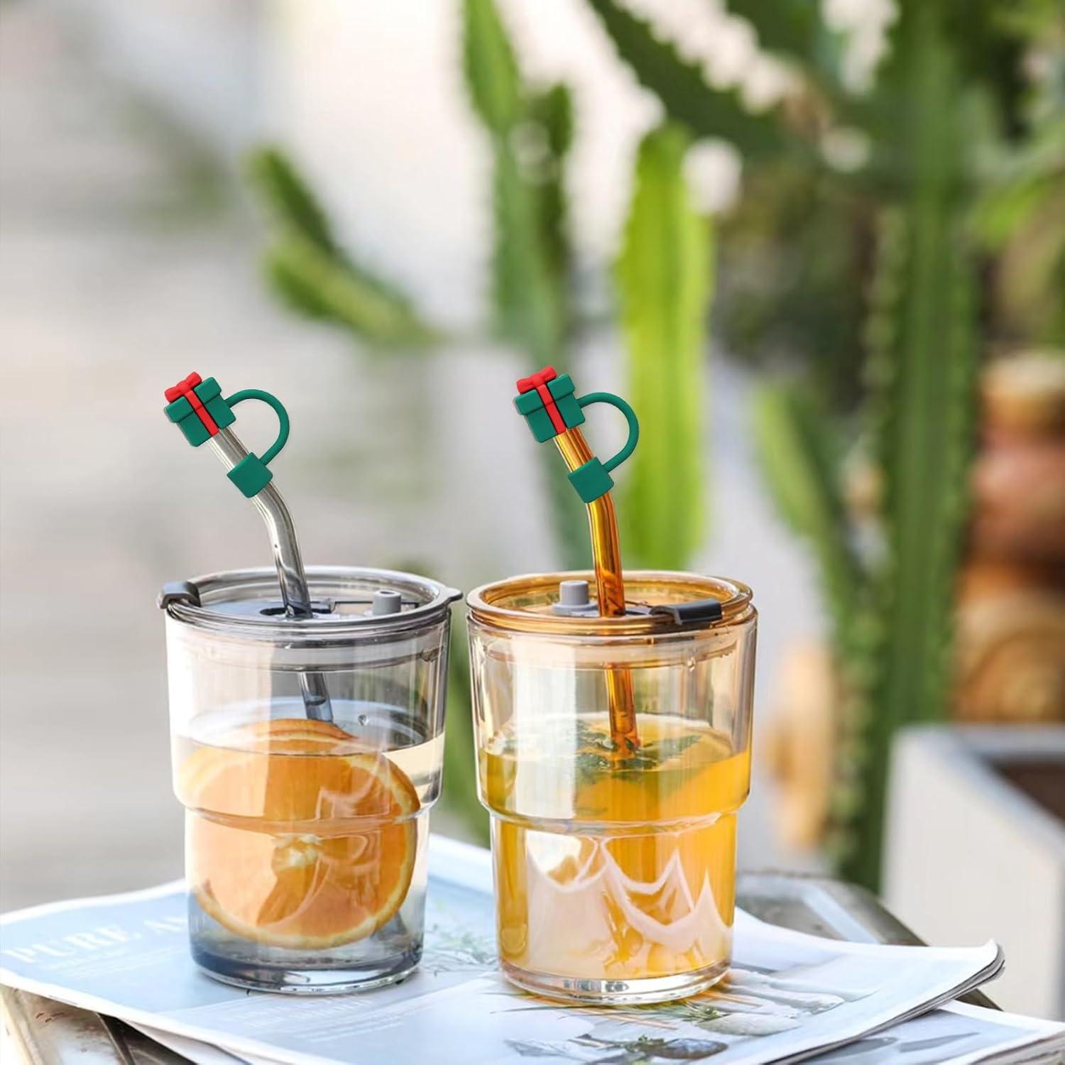 Cubierta de Popote de Navidad 6PCS Charmark Silicona 10mm