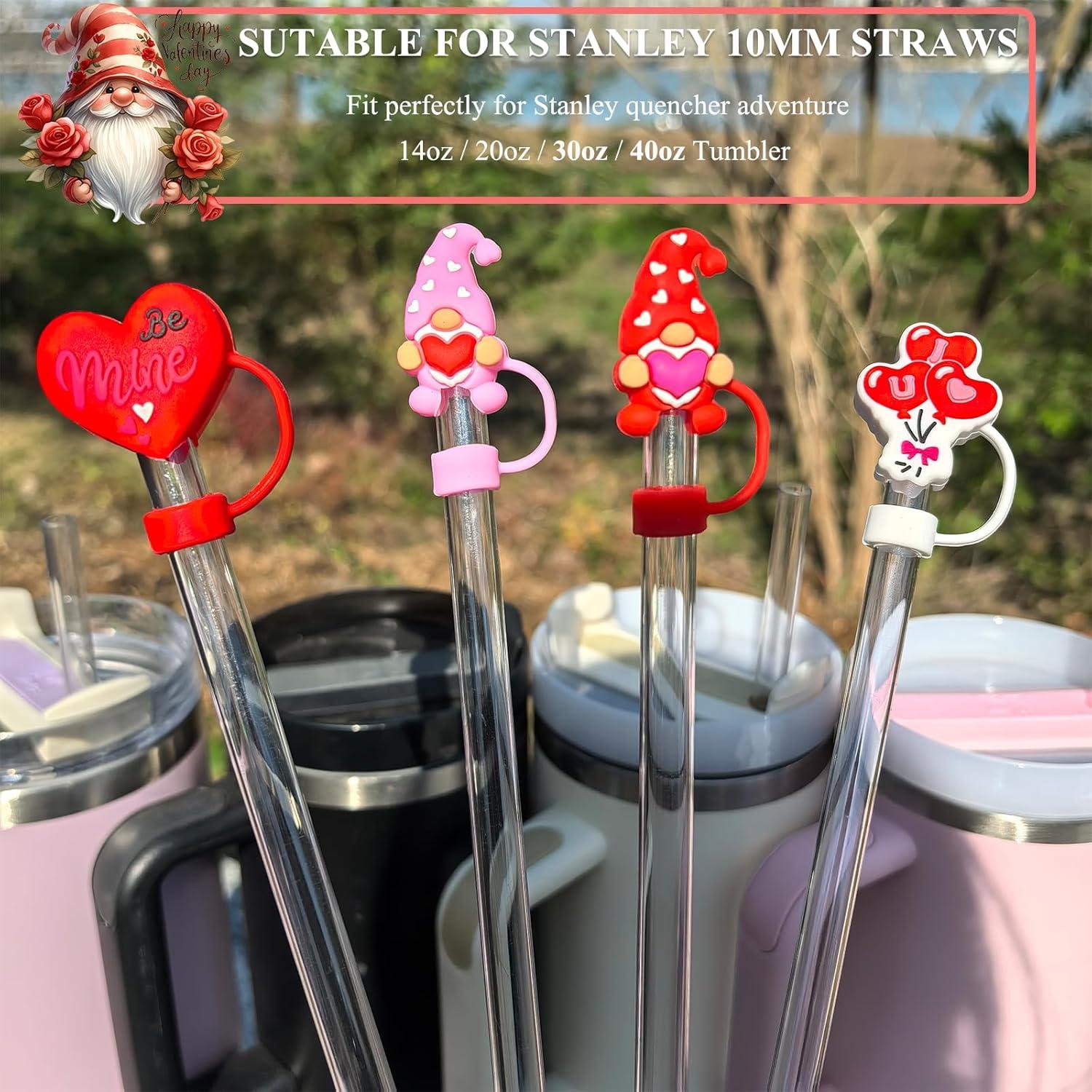 Toppers de Popote San Valentín Amreich 10mm - 4 Piezas Silicona