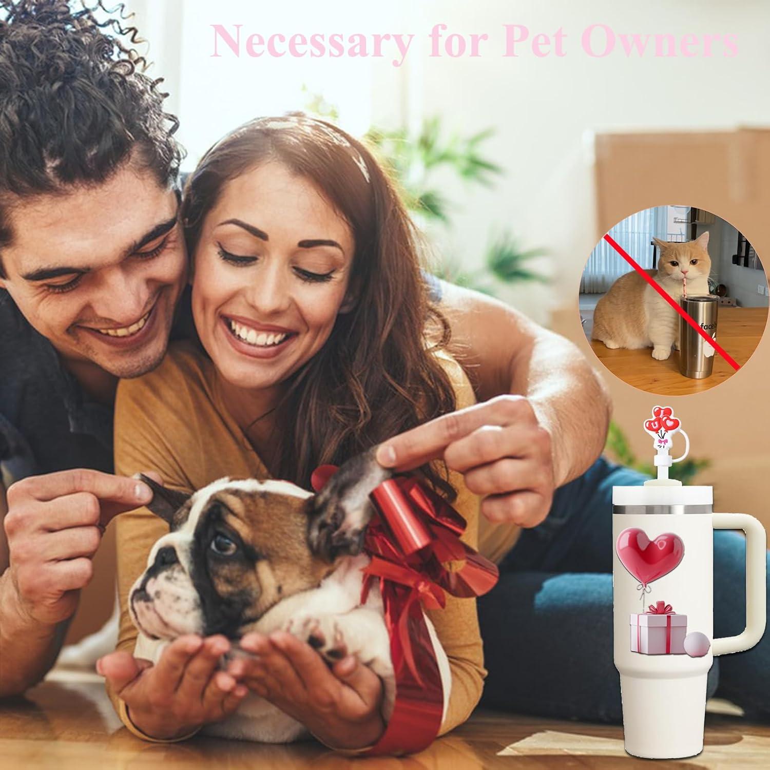 Toppers de Popote San Valentín Amreich 10mm - 4 Piezas Silicona