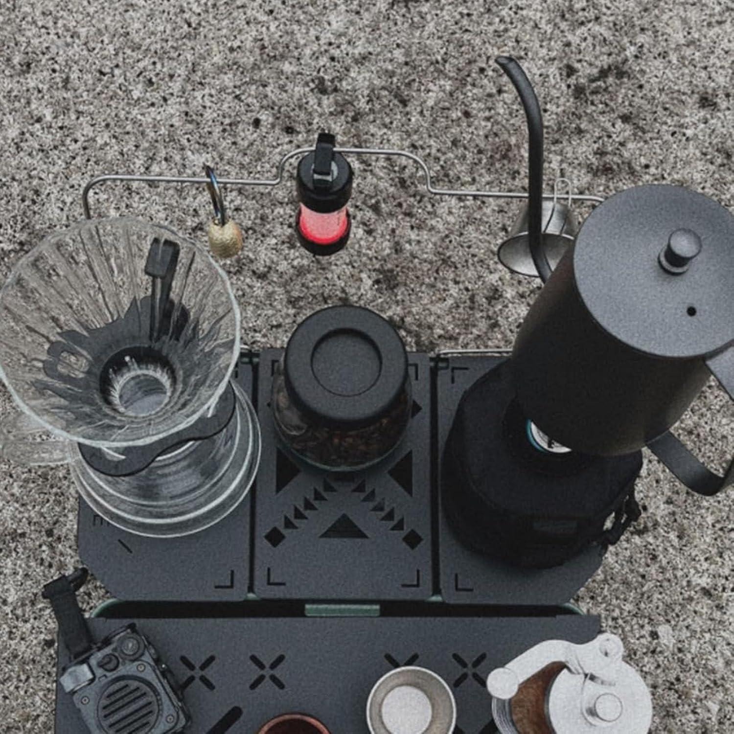 Mesa Plegable de Aluminio Asixxsix 20.4x13.3cm Negra