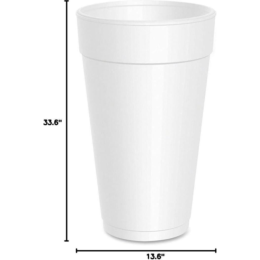 Vasos de Espuma Aislada Dart 20J16 20 Oz 591 ml Blancos
