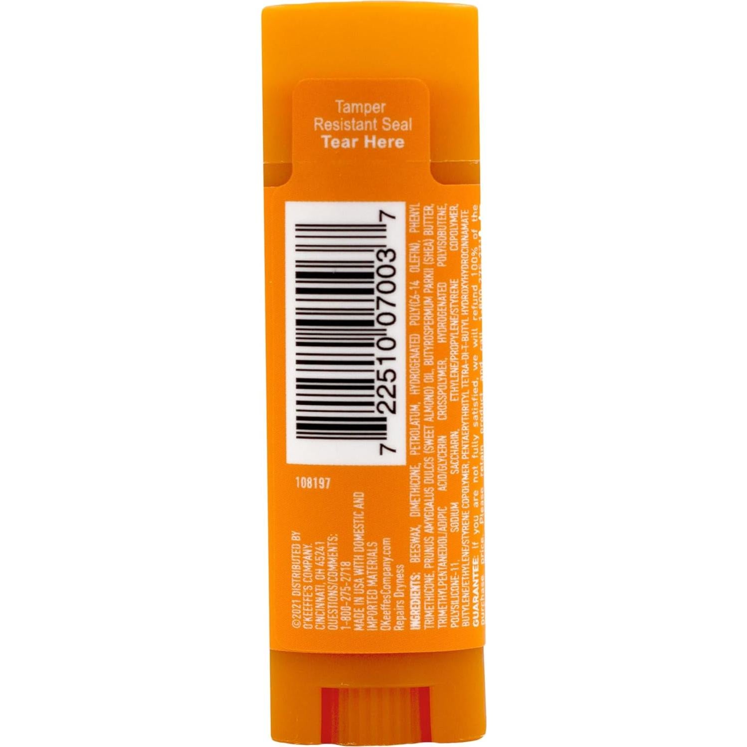 Bálsamo Labial O'Keeffe's Reparador Sin Fragancia 9g