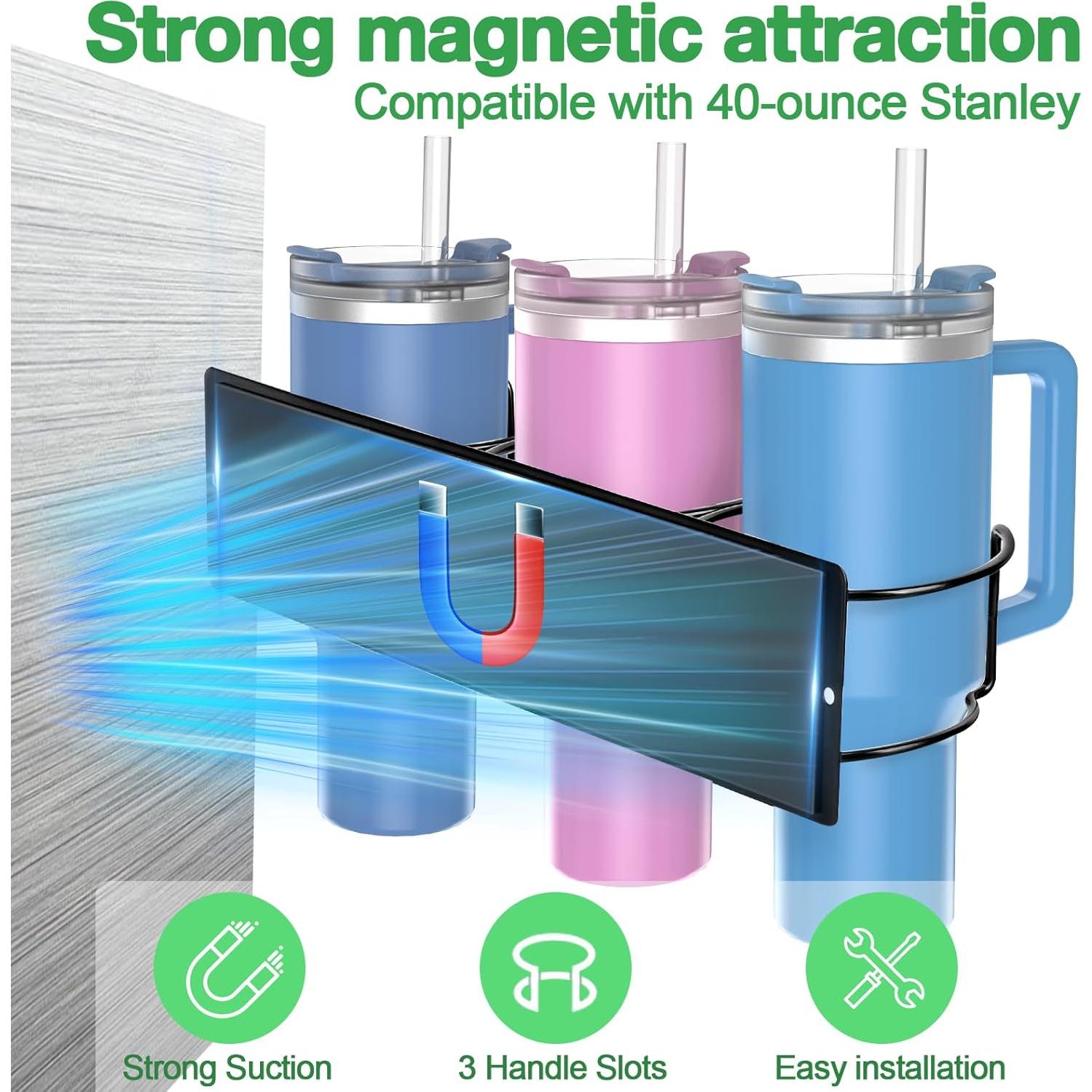 Soporte Magnético para Tazas Stanley 40/30 oz - Organizador Negro