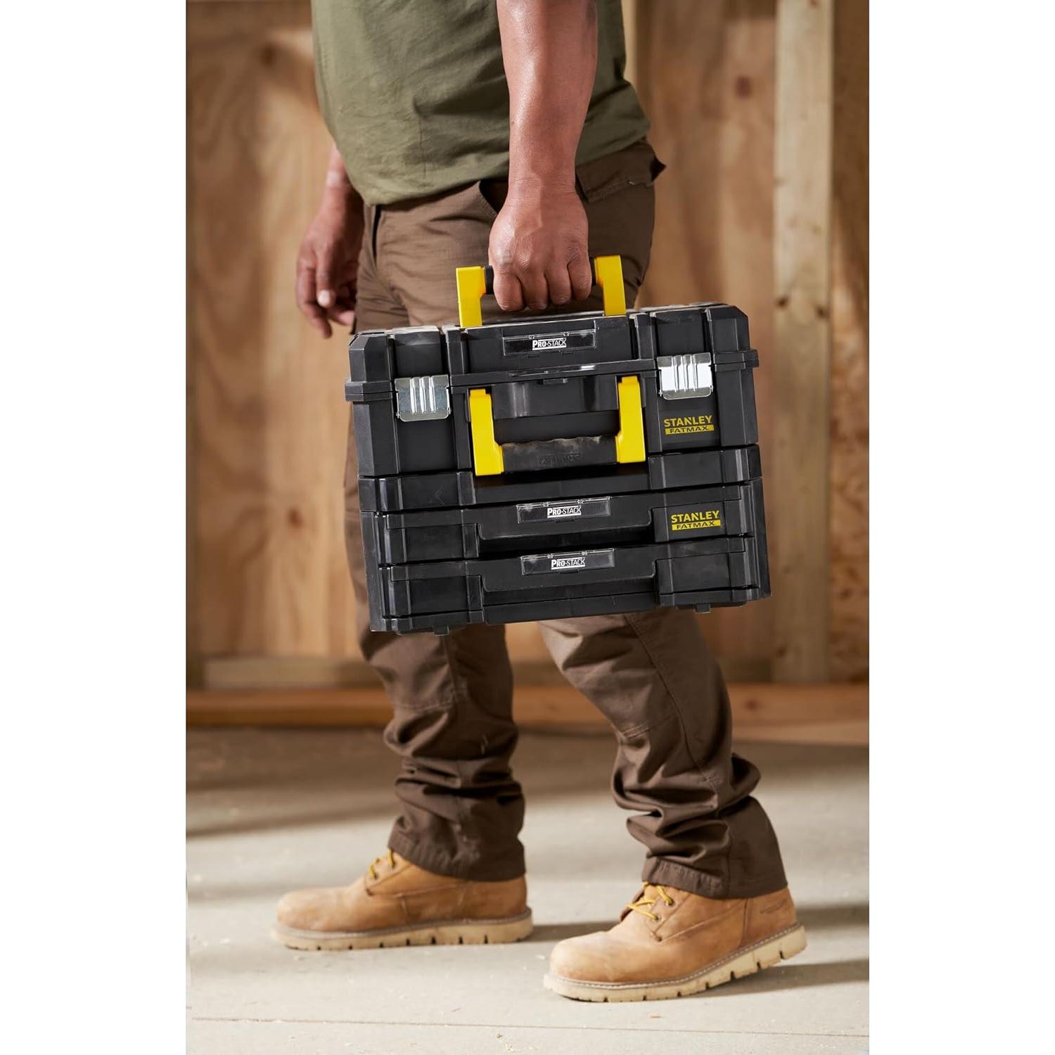 Caja de herramientas Stanley FatMax Tstak 21.5L con 2 cajones