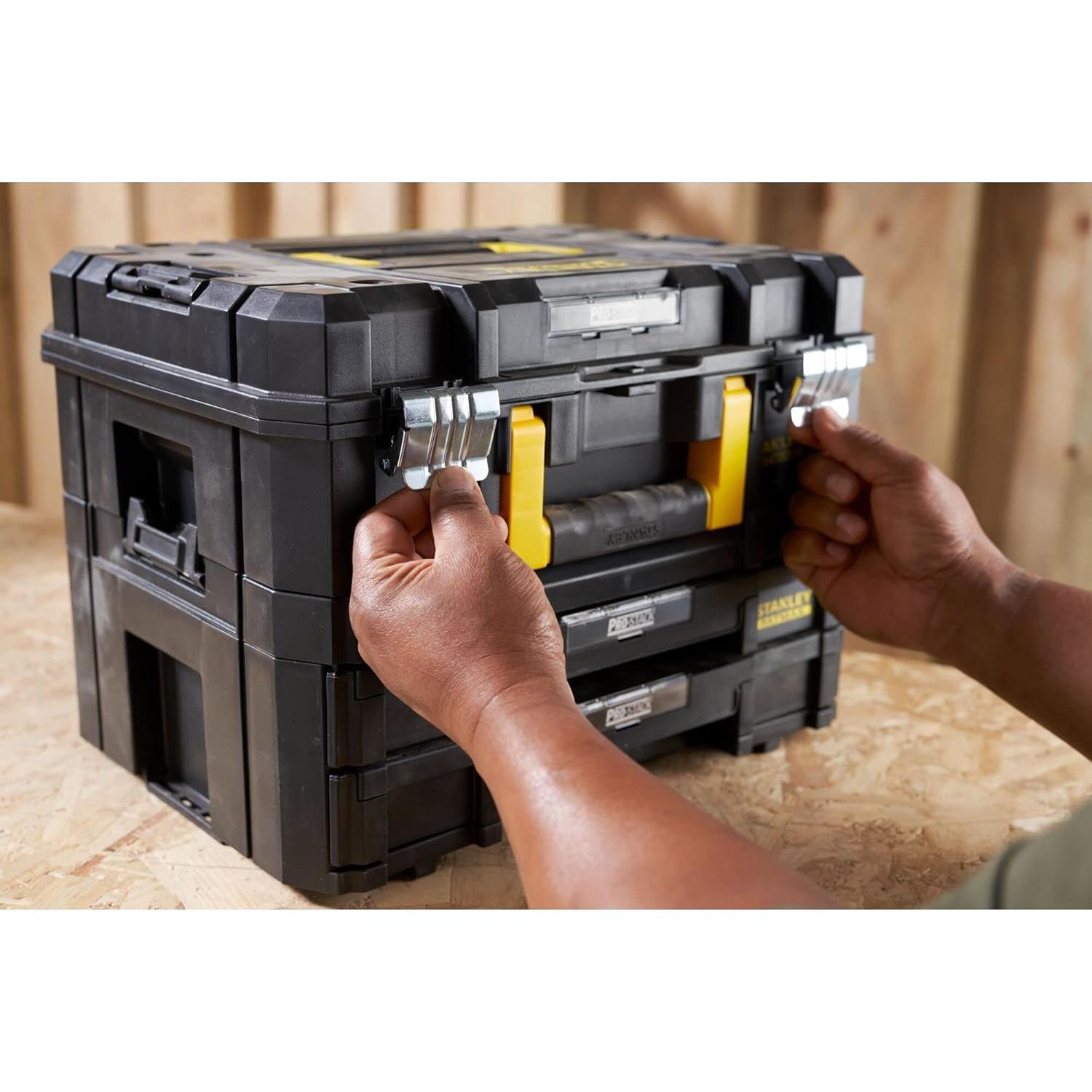 Caja de herramientas Stanley FatMax Tstak 21.5L con 2 cajones