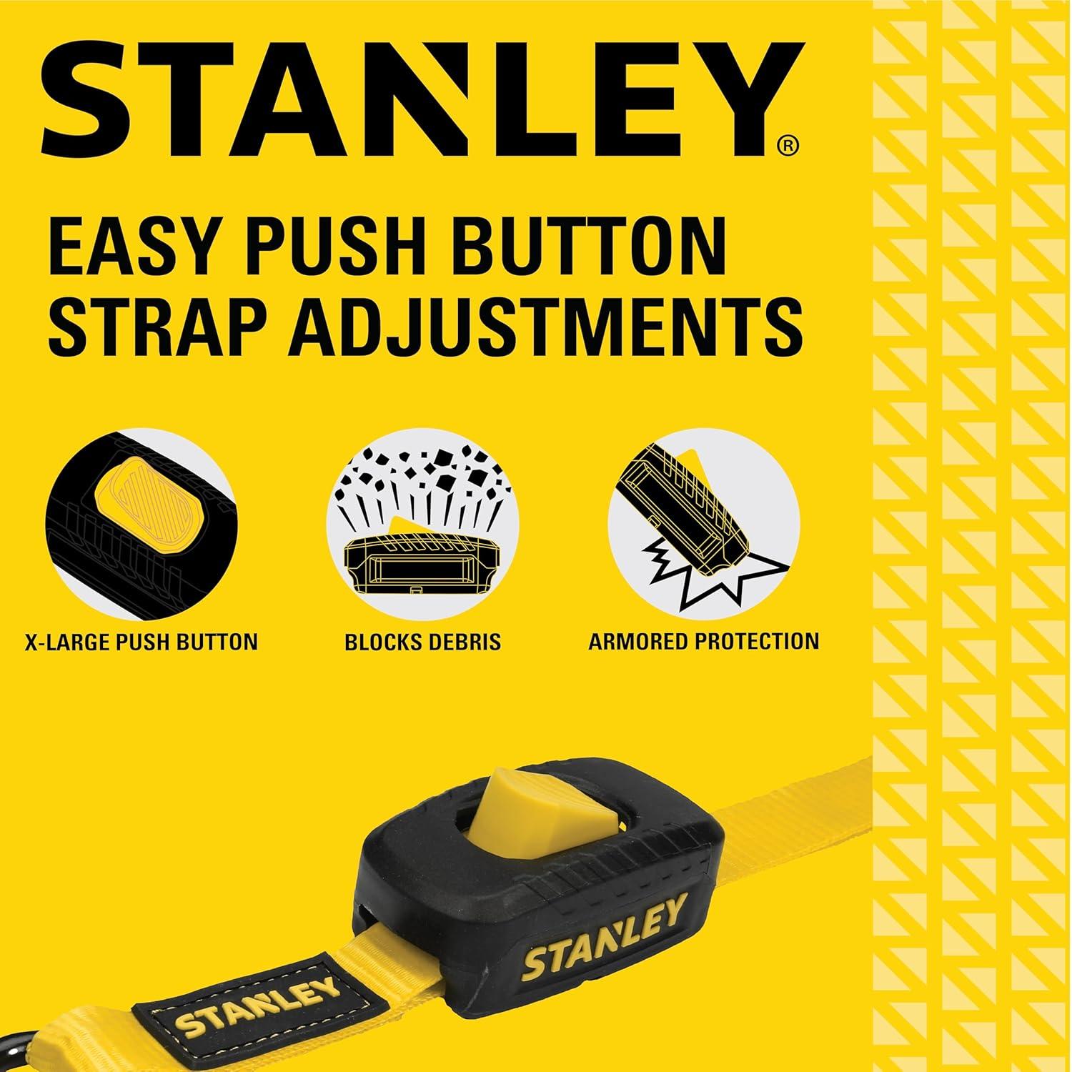 Correas de Amarre STANLEY S2001 1" x 3.05m 400kg Carga 2 Piezas