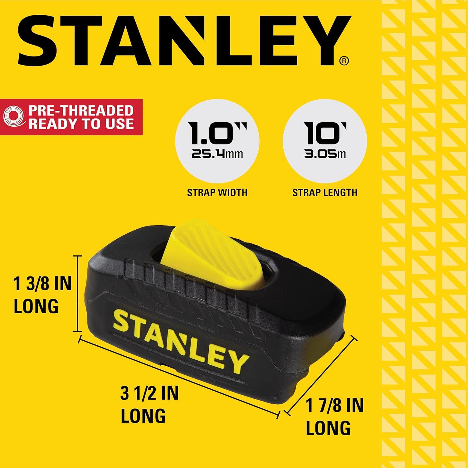 Correas de Amarre STANLEY S2001 1" x 3.05m 400kg Carga 2 Piezas