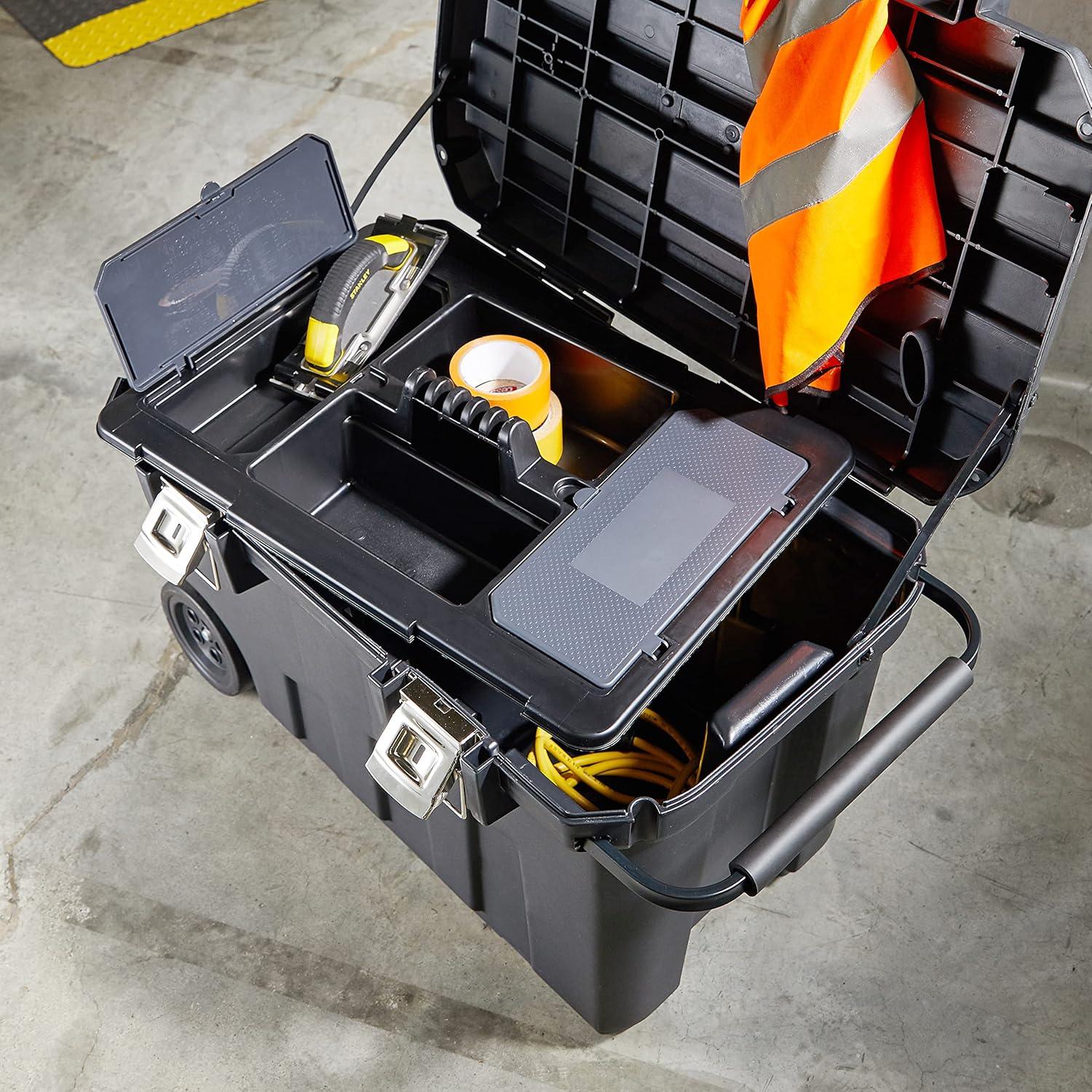 Cofre Móvil Stanley 109 Litros Negro Resistente