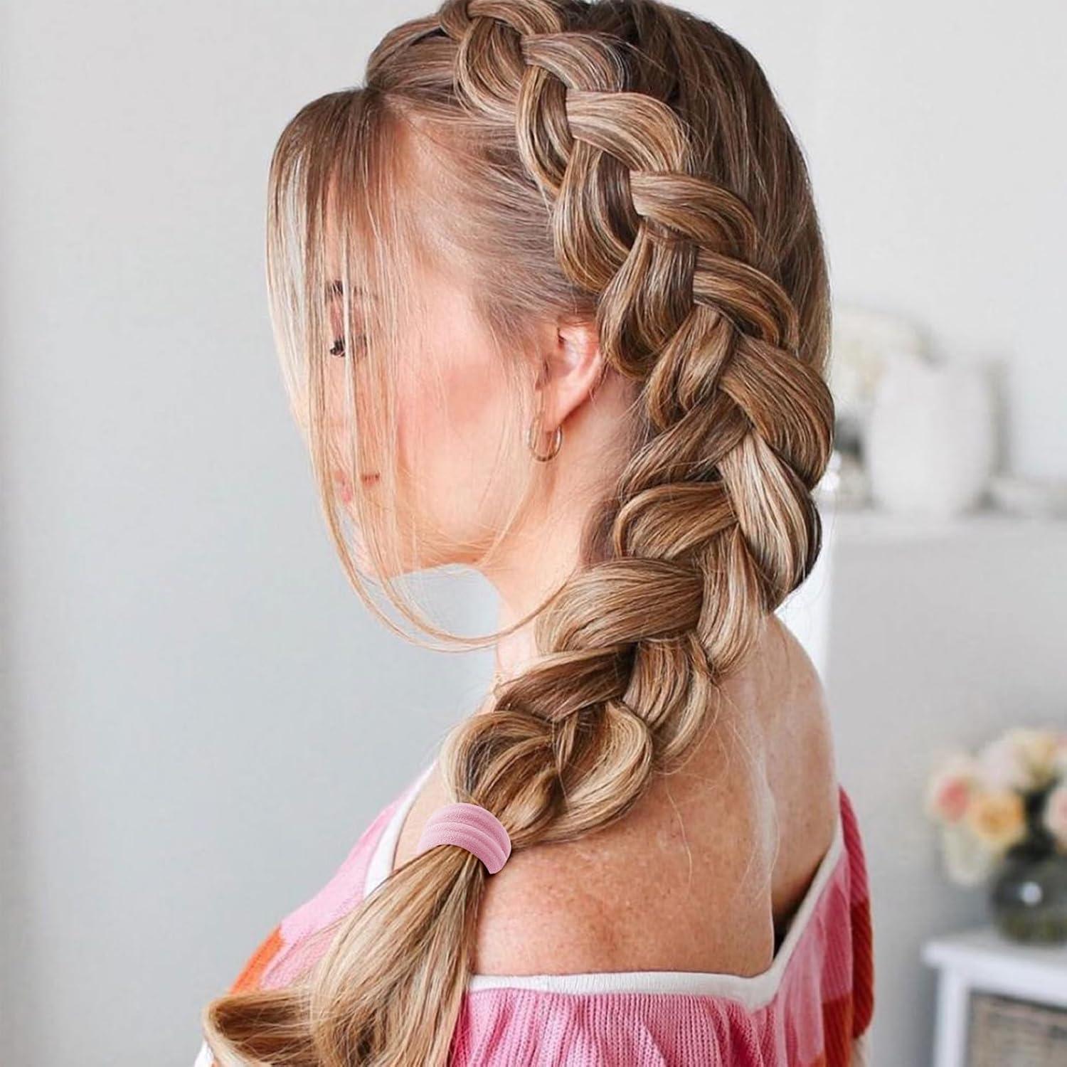 100 Gomas de Pelo Gruesas Bessrung Sin Costura Caramelo