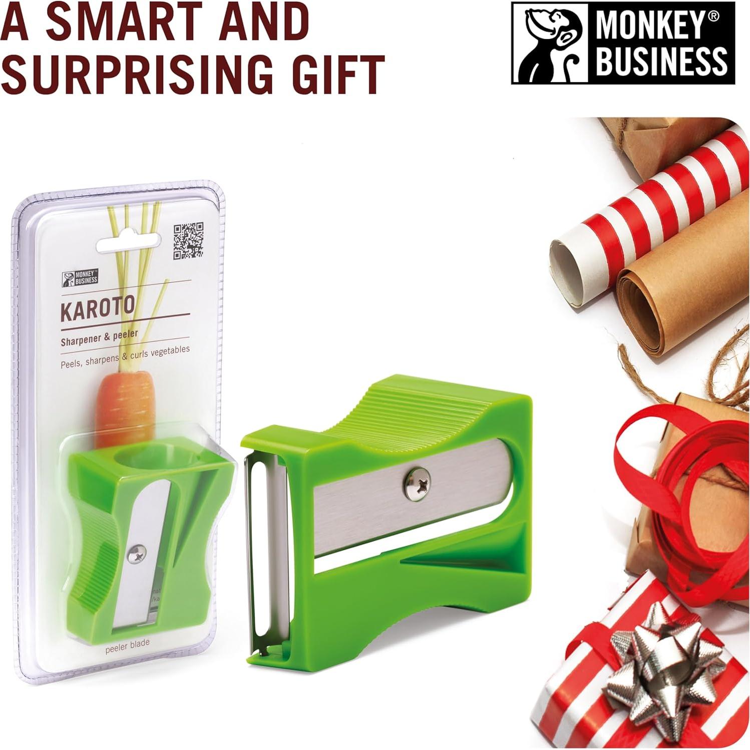 Pelador de Verduras Karoto Monkey Business Verde 7.8x5.5cm