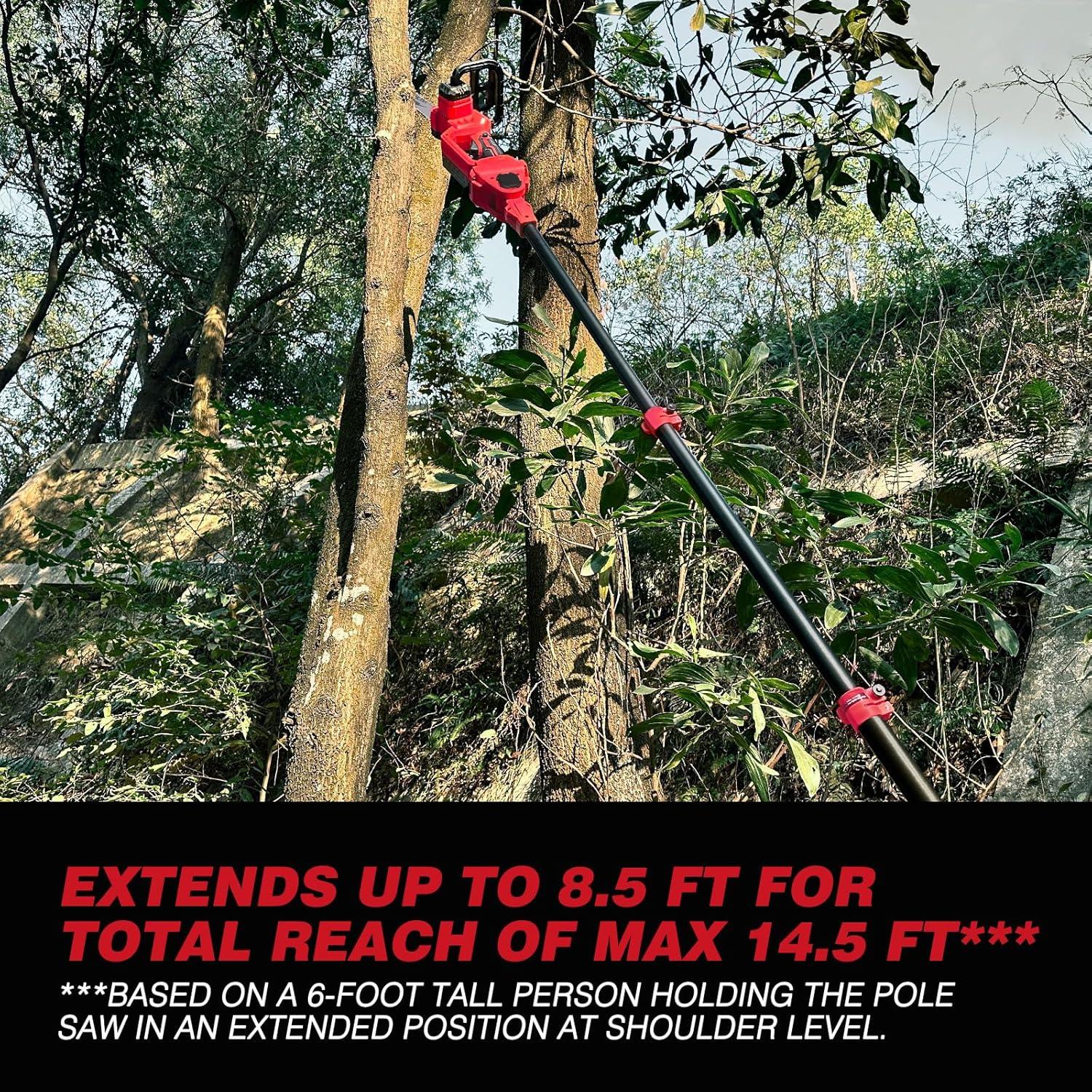 Sierra de Poste Inalámbrica 2-en-1 EVOIRON 10" con Motosierra