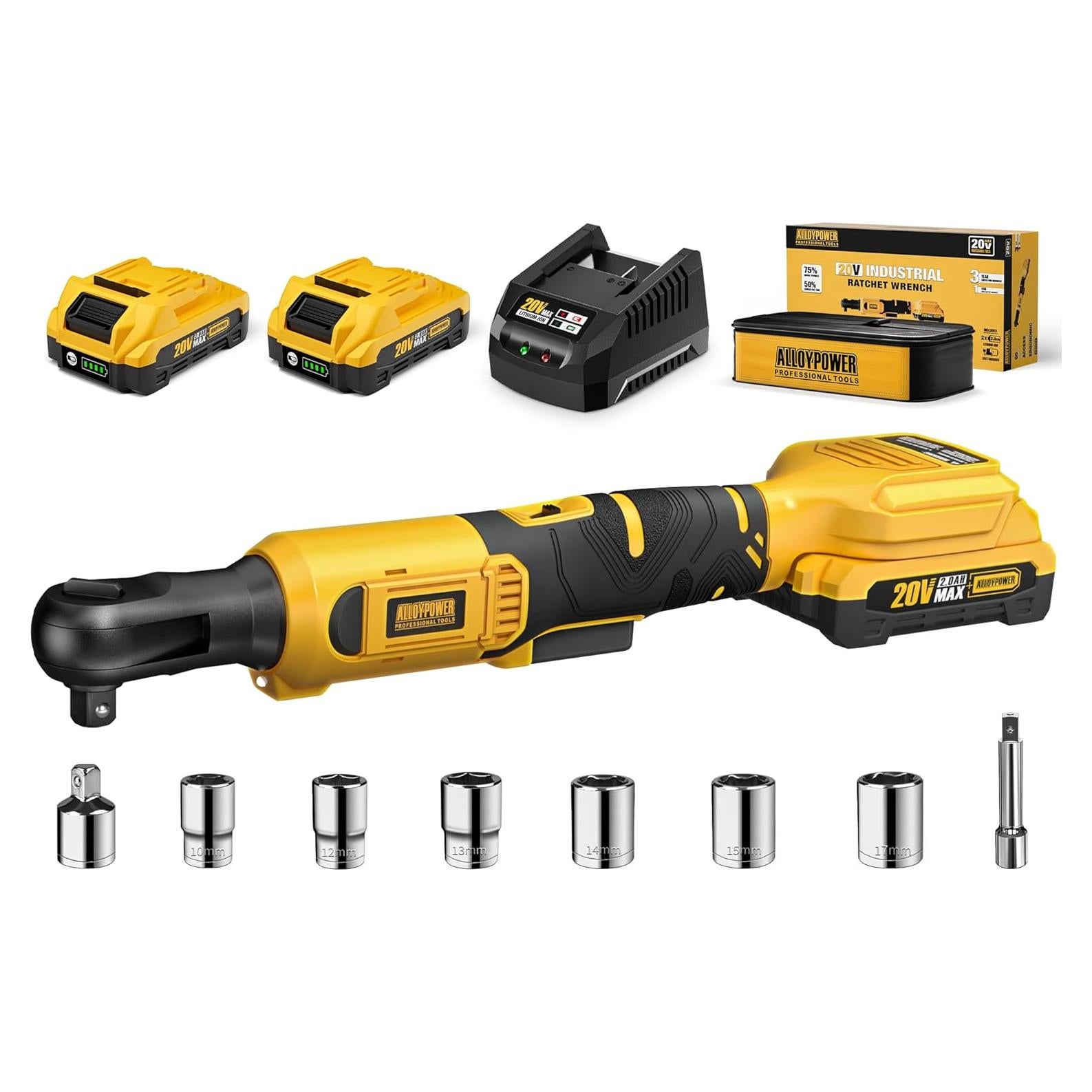 Llave de Carraca Inalámbrica 20V ALLOY POWER 3/8" 80Nm