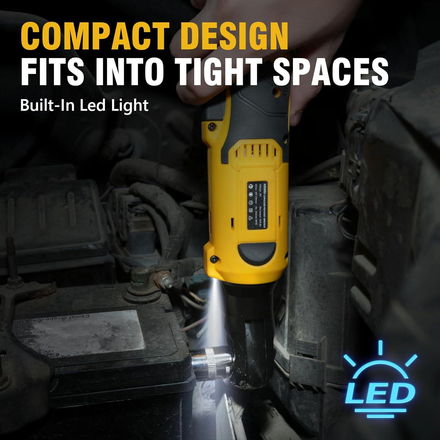 Llave de Carraca Inalámbrica 20V ALLOY POWER 3/8" 80Nm