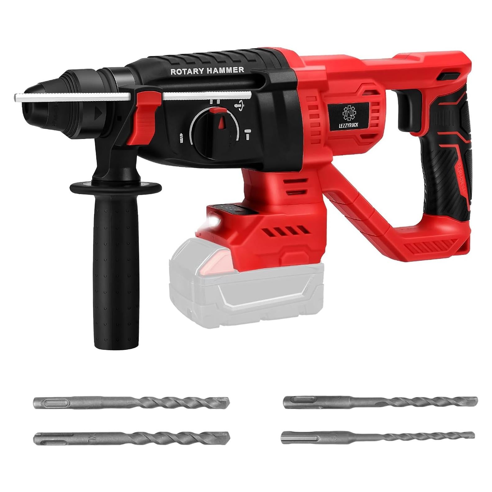 Taladro de Martillo Rotativo Inalámbrico LEZZYRUCK 18V 1600 RPM