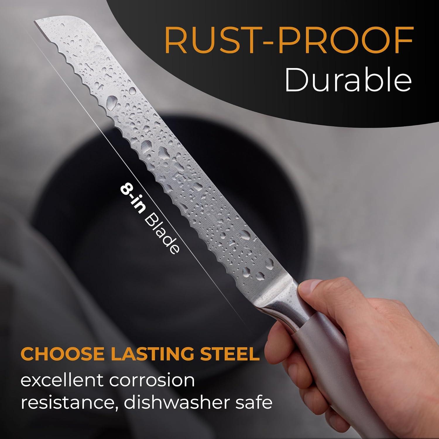 Cuchillo de Pan Serrado Orblue Acero Inoxidable 20.32 cm