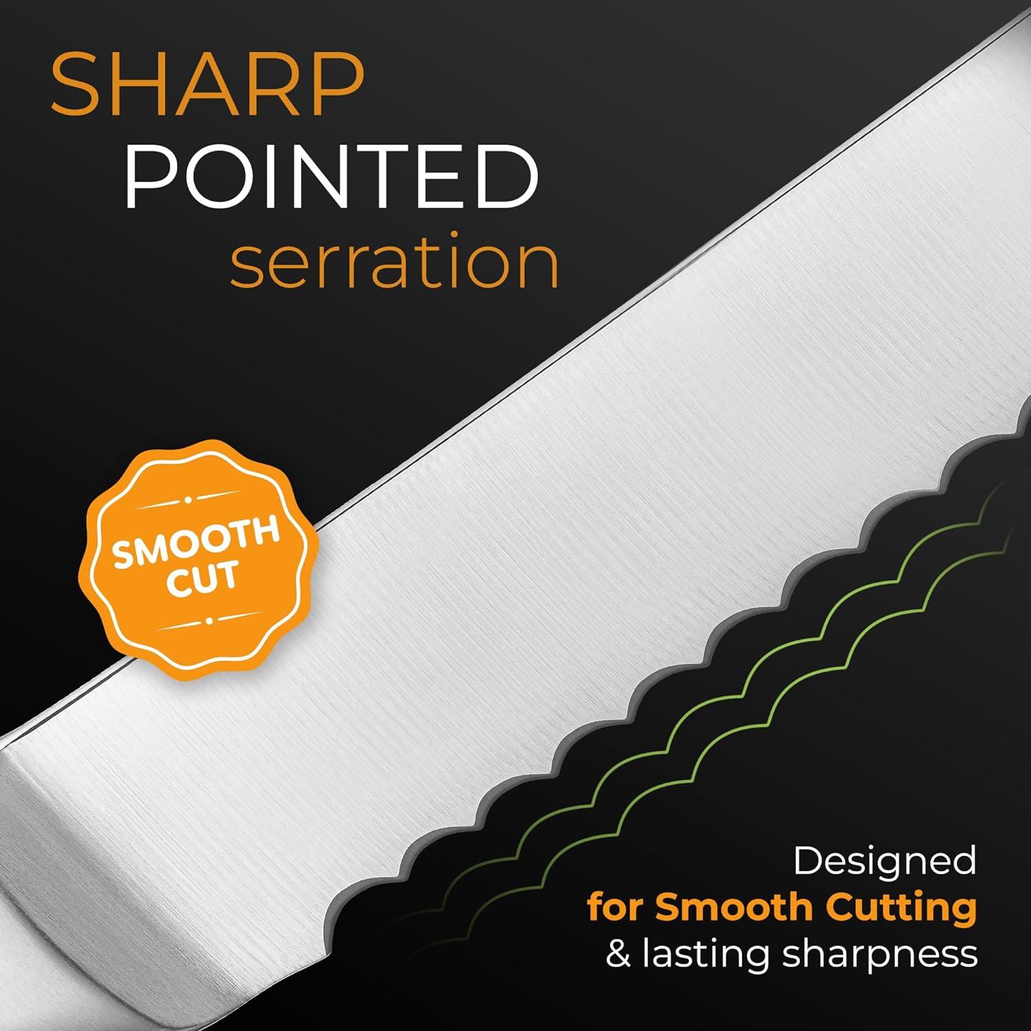 Cuchillo de Pan Serrado Orblue Acero Inoxidable 20.32 cm