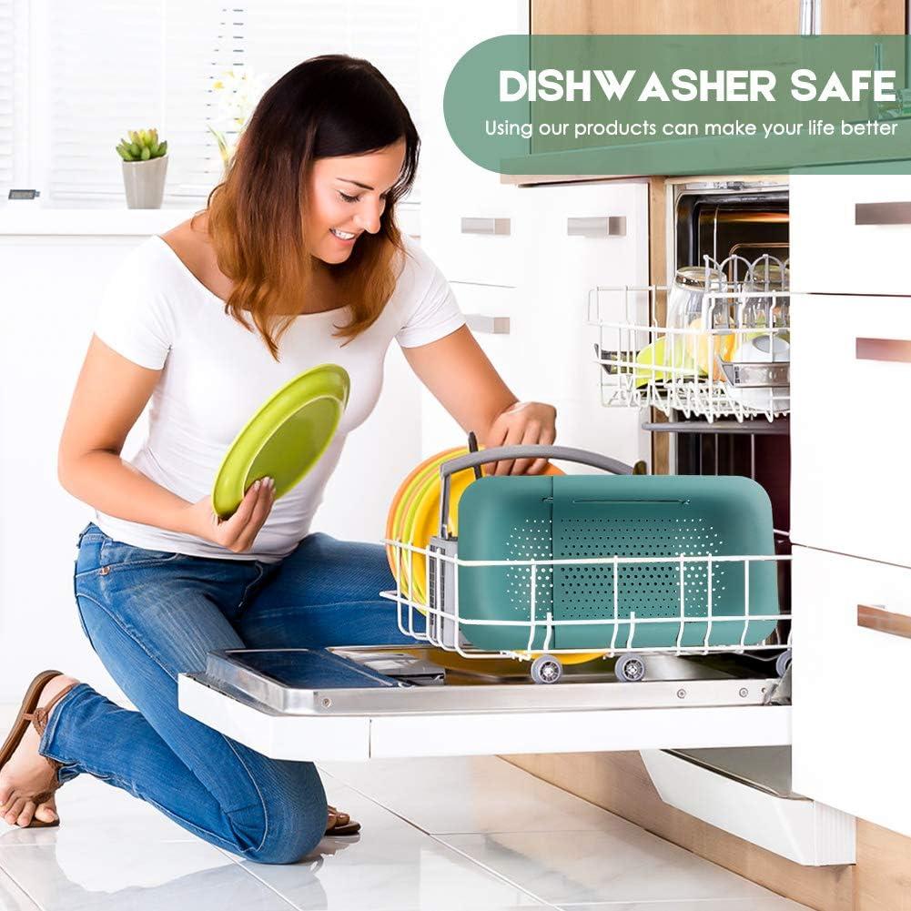 Colador Plegable WYOK Verde Expandible 4.73L para Cocina