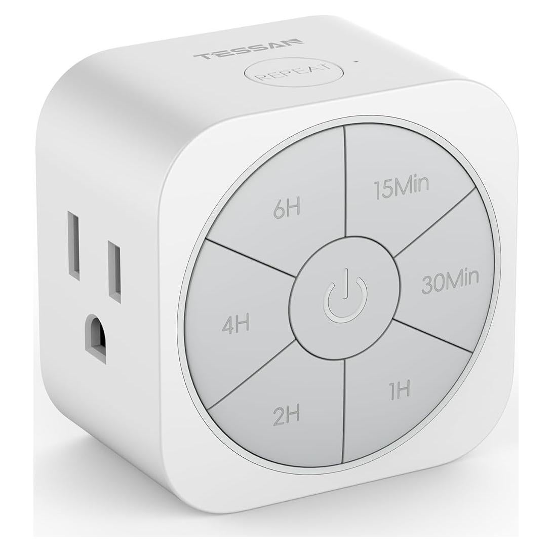 Temporizador de Enchufe Interior TESSAN 6H 1875W Automático